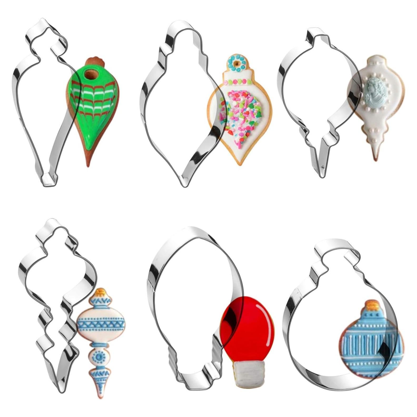 Juego de Cortadores de Galletas Navideños Maykito - 6 Piezas Acero Inoxidable