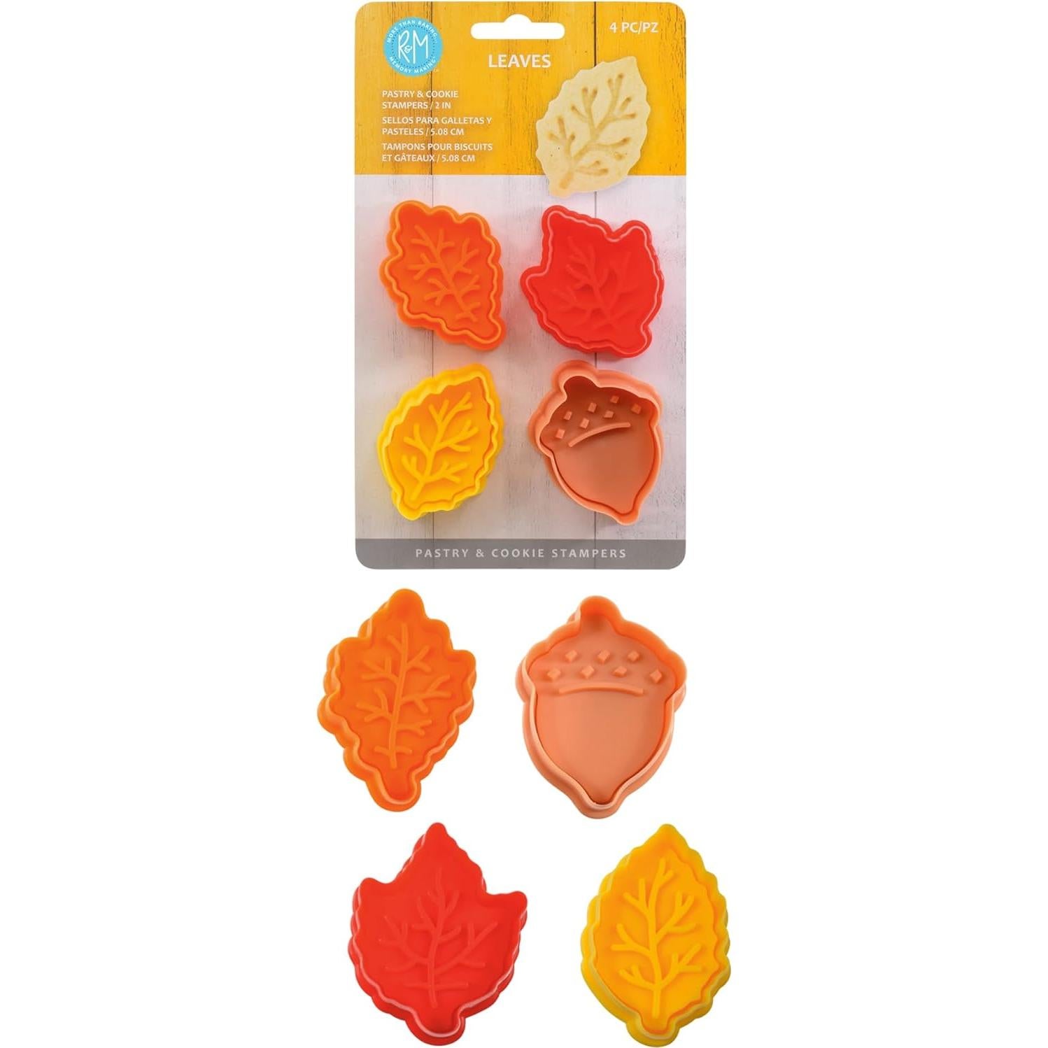 Conjunto de Cortadores de Galletas R&M 4 Piezas Hojas Otoño
