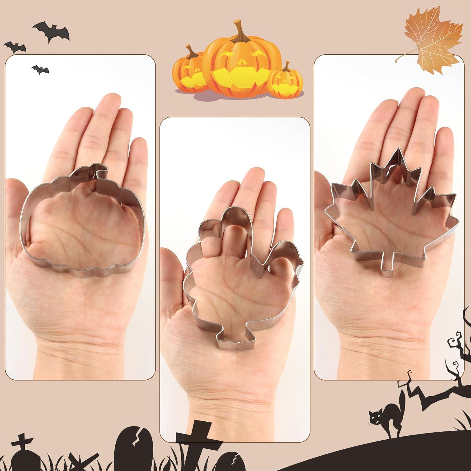 Juego de 12 Cortadores de Galletas Halloween SurgeHai - Acero Inoxidable