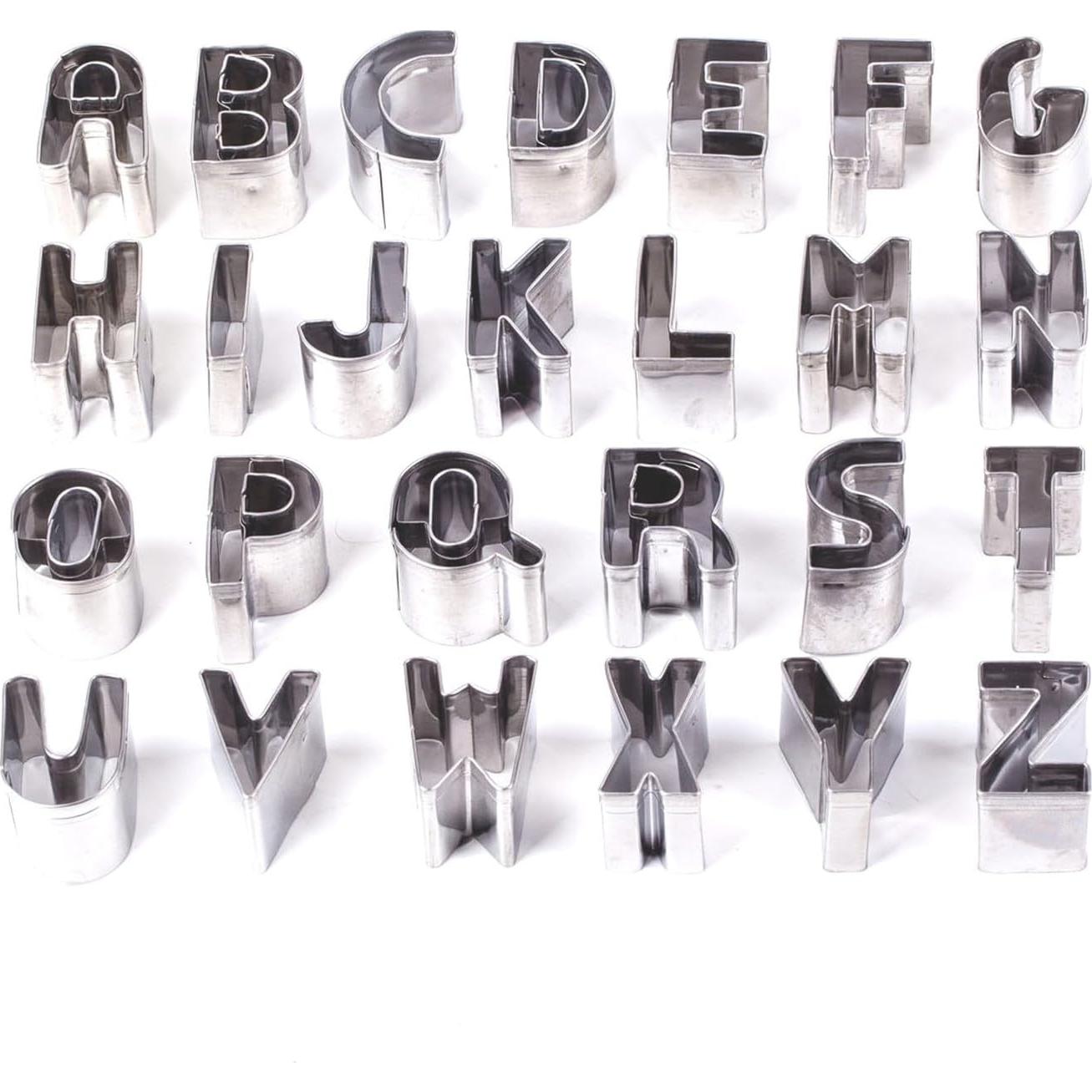 Juego de Cortadores de Galletas Alfabeto 26 Piezas RHUISHU