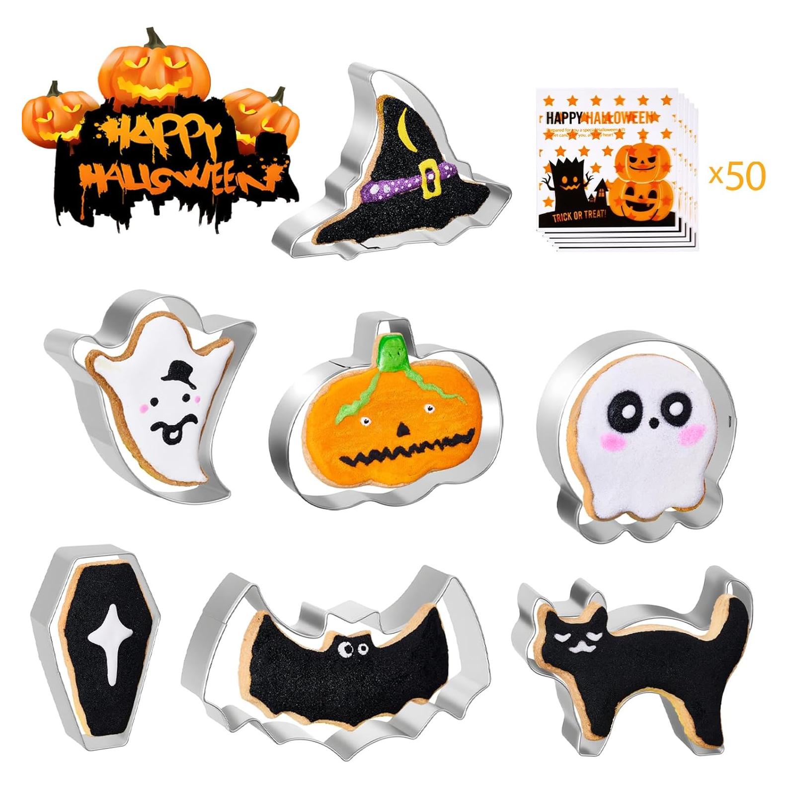 Juego de Cortadores de Galletas Halloween Tomotato 7 Piezas Acero Inoxidable