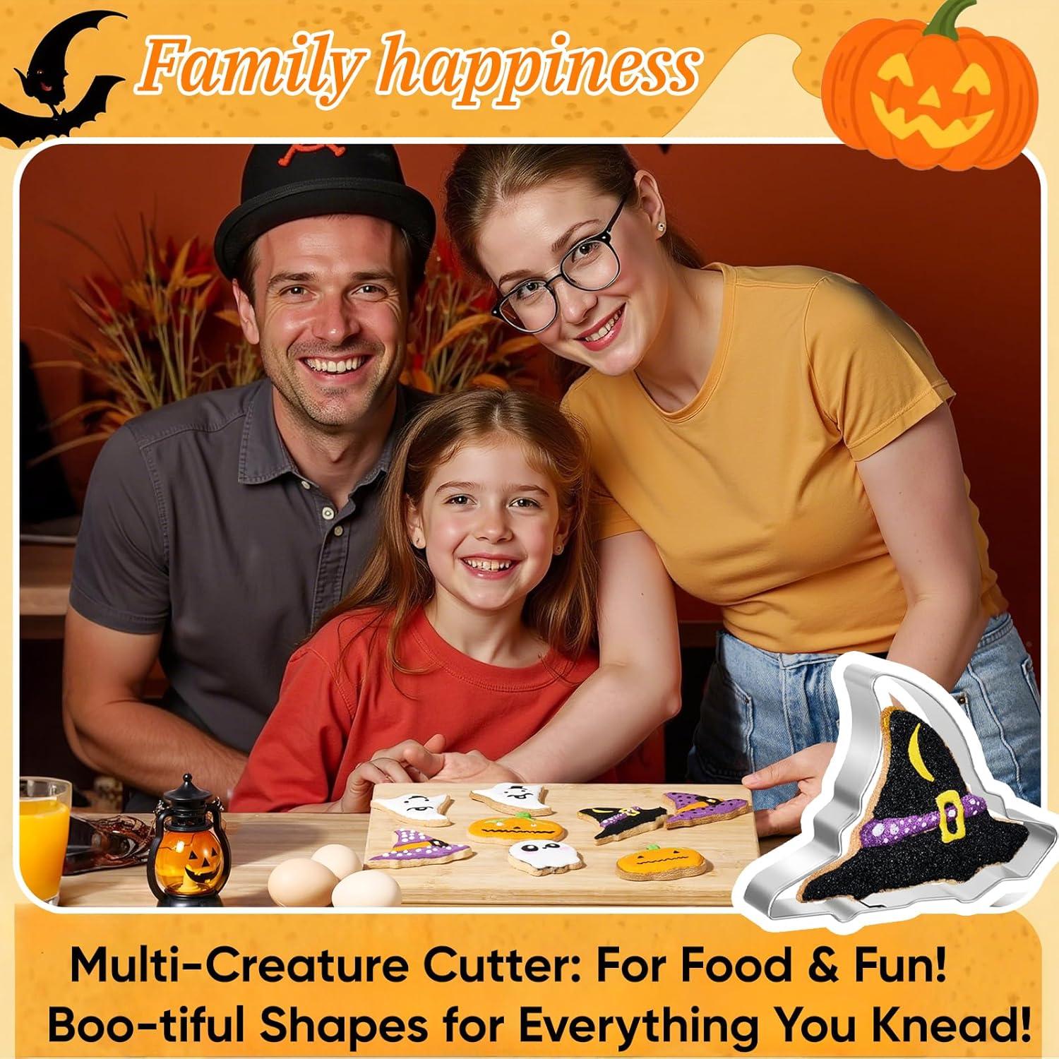Juego de Cortadores de Galletas Halloween Tomotato 7 Piezas Acero Inoxidable