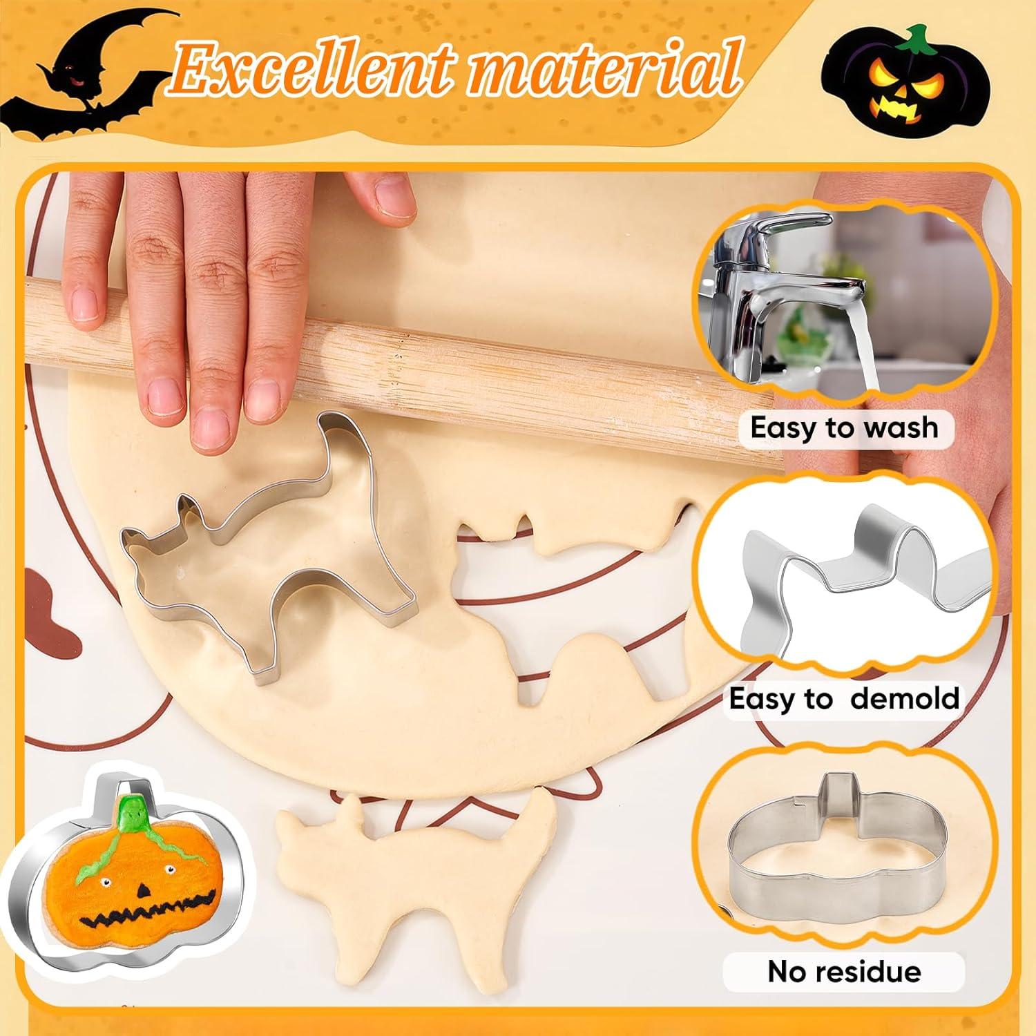 Juego de Cortadores de Galletas Halloween Tomotato 7 Piezas Acero Inoxidable