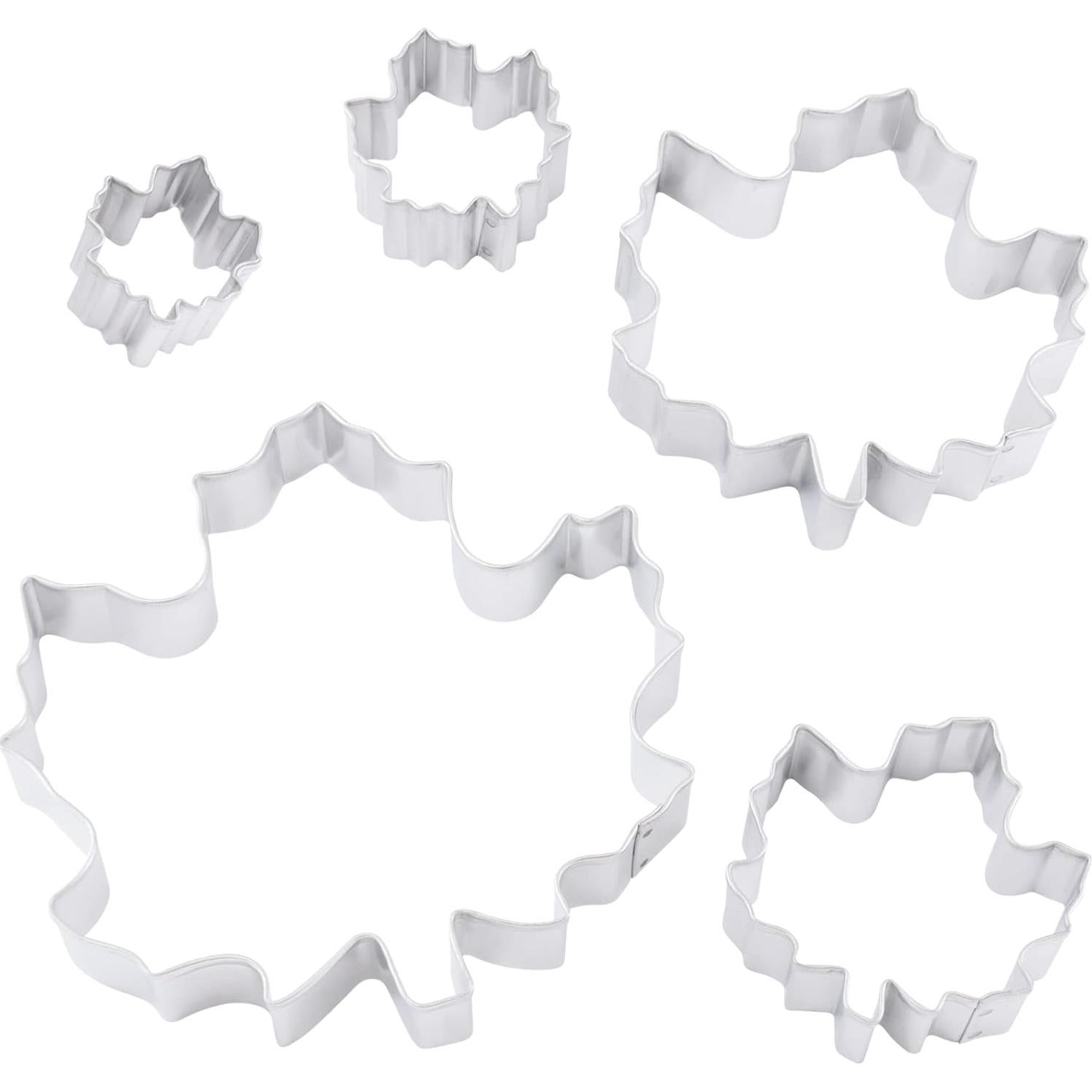 Juego de 5 Cortadores de Galletas R&M Hoja de Arce Acero