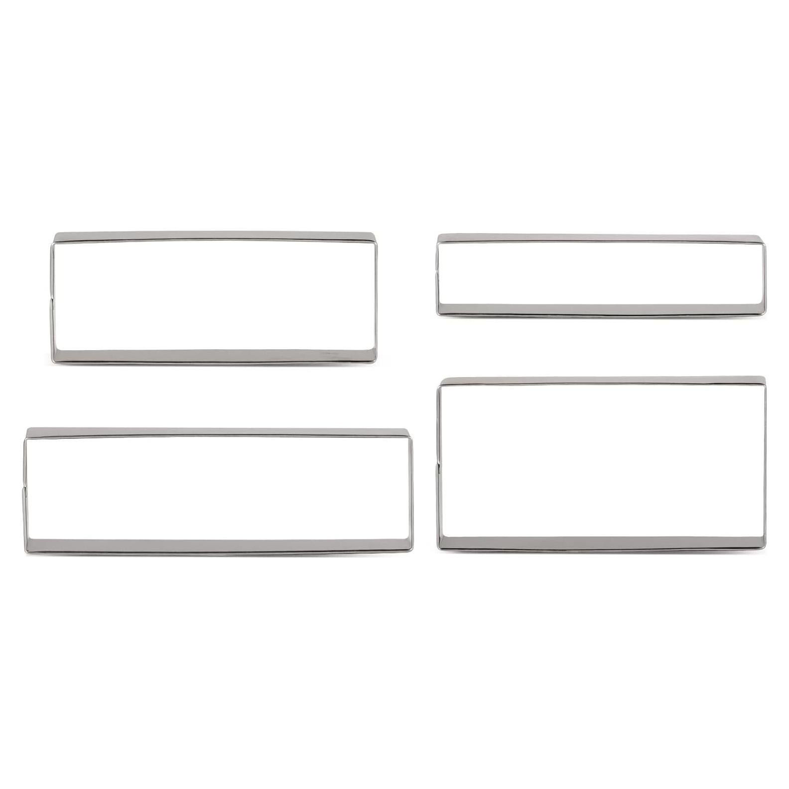 Juego de Cortadores de Galletas Rectangulares LILIAO - Acero Inoxidable, 4 Piezas