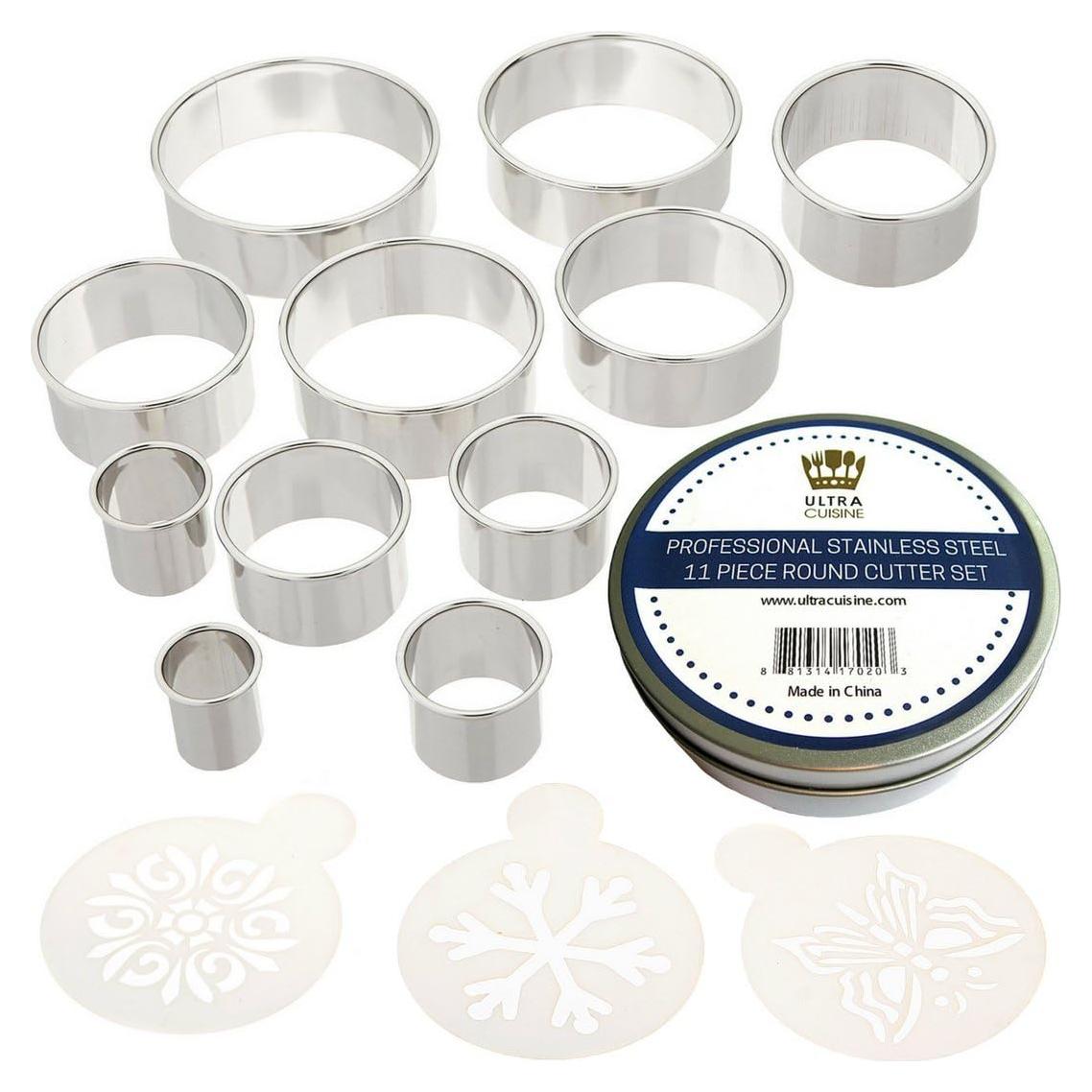 Set de Cortadores de Galletas Ultra Cuisine 11 Piezas Acero Inoxidable