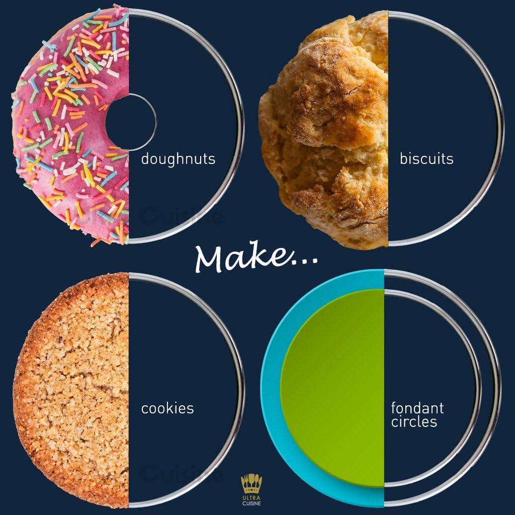 Set de Cortadores de Galletas Ultra Cuisine 11 Piezas Acero Inoxidable