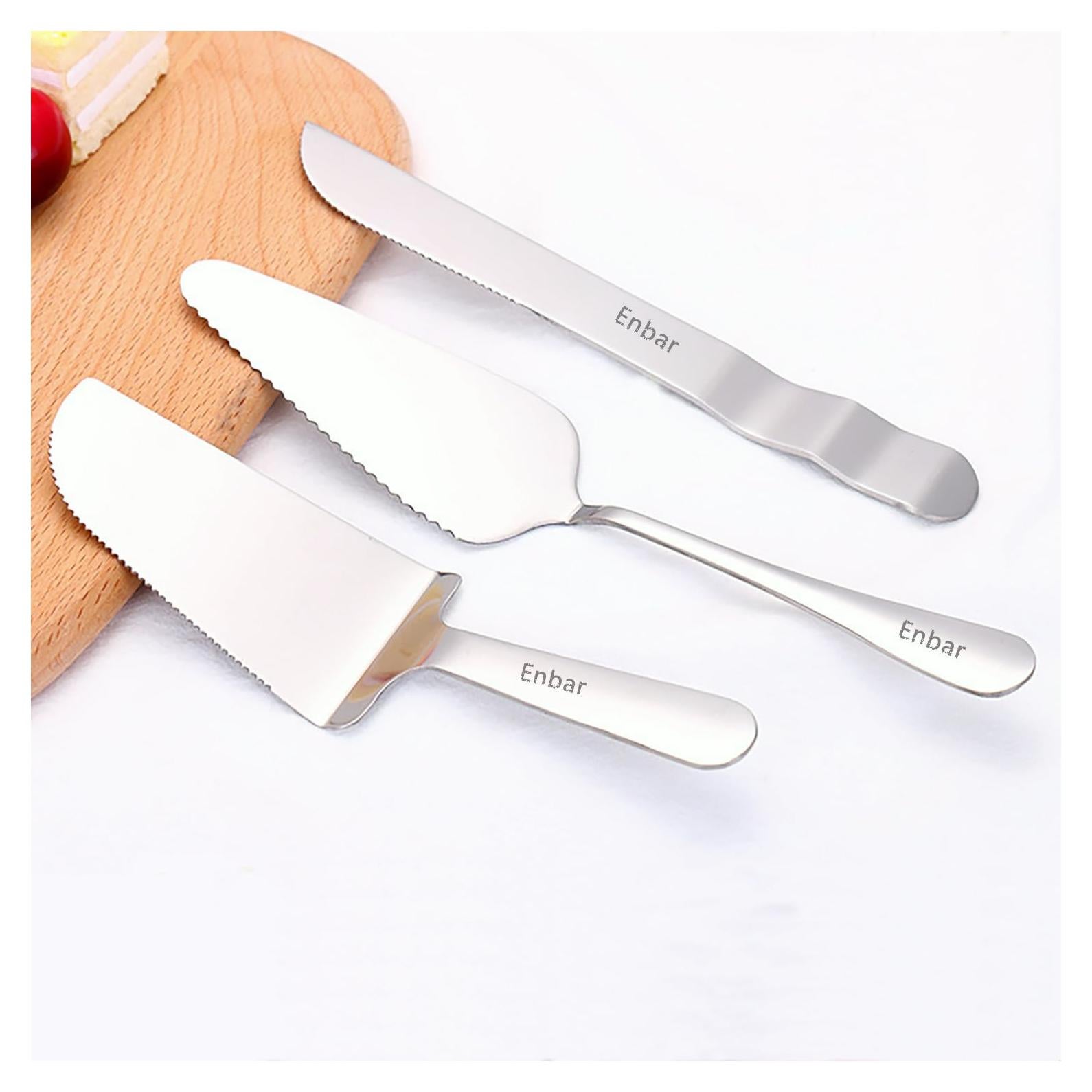 Juego de Cuchillo y Servidor de Pastel Enbar - Acero Inoxidable