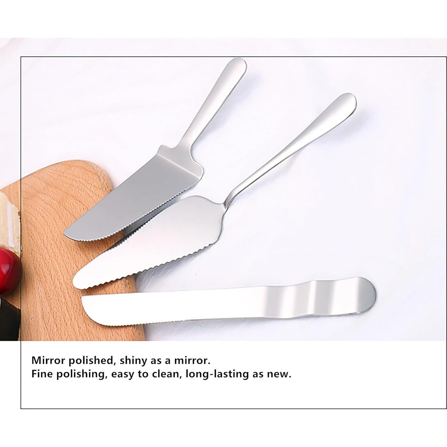 Juego de Cuchillo y Servidor de Pastel Enbar - Acero Inoxidable