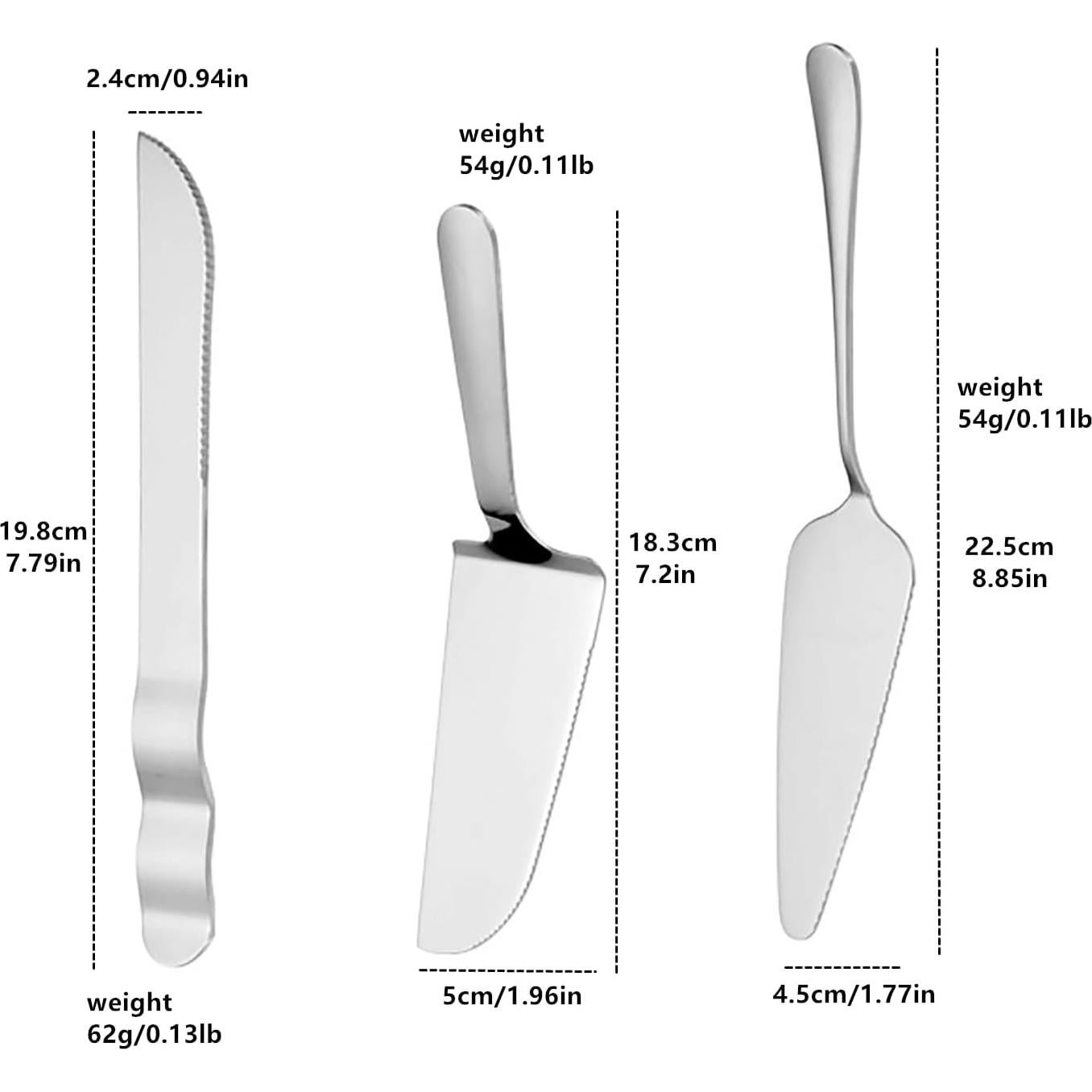 Juego de Cuchillo y Servidor de Pastel Enbar - Acero Inoxidable