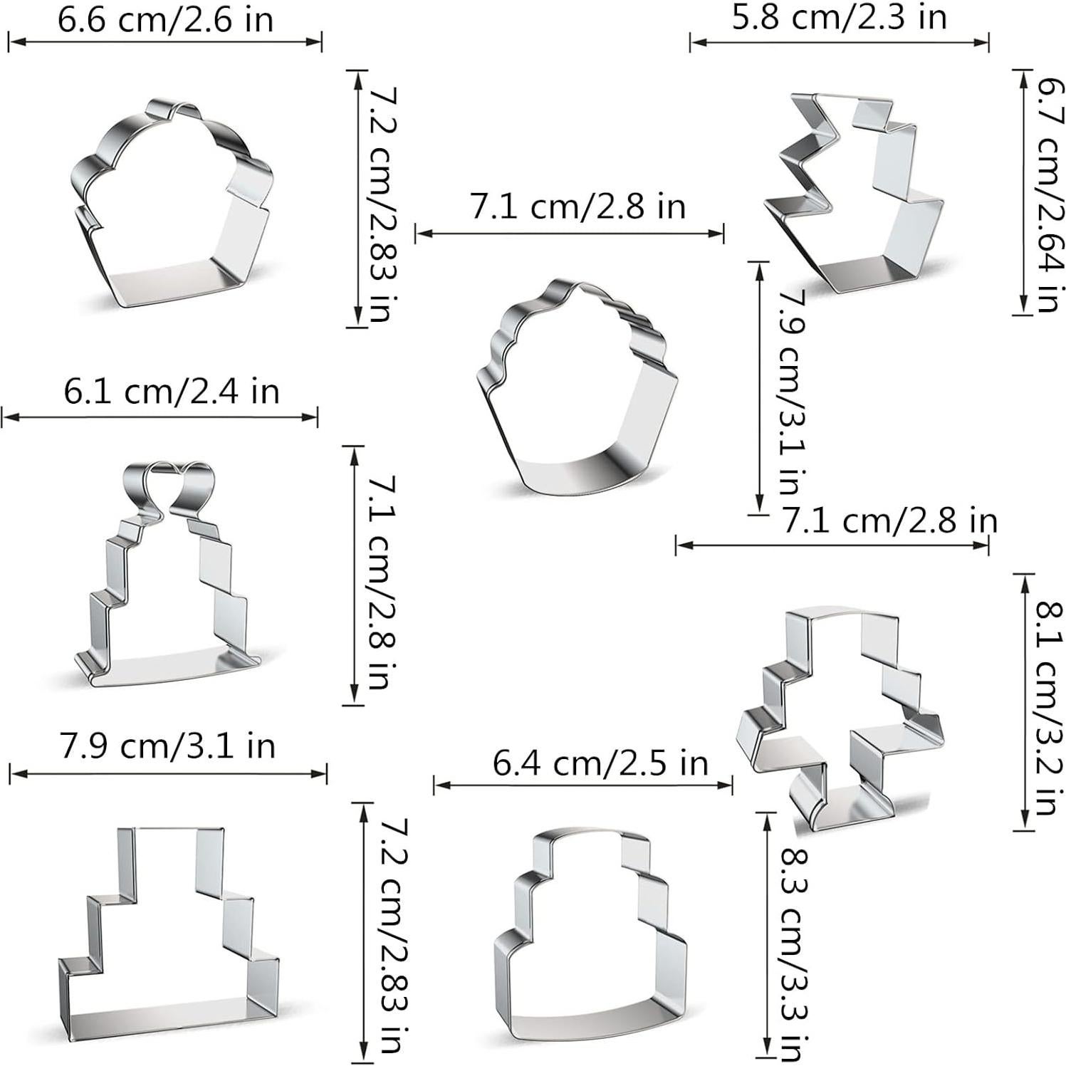 Juego de Cortadores de Galletas Comais 7 Piezas Acero Inoxidable