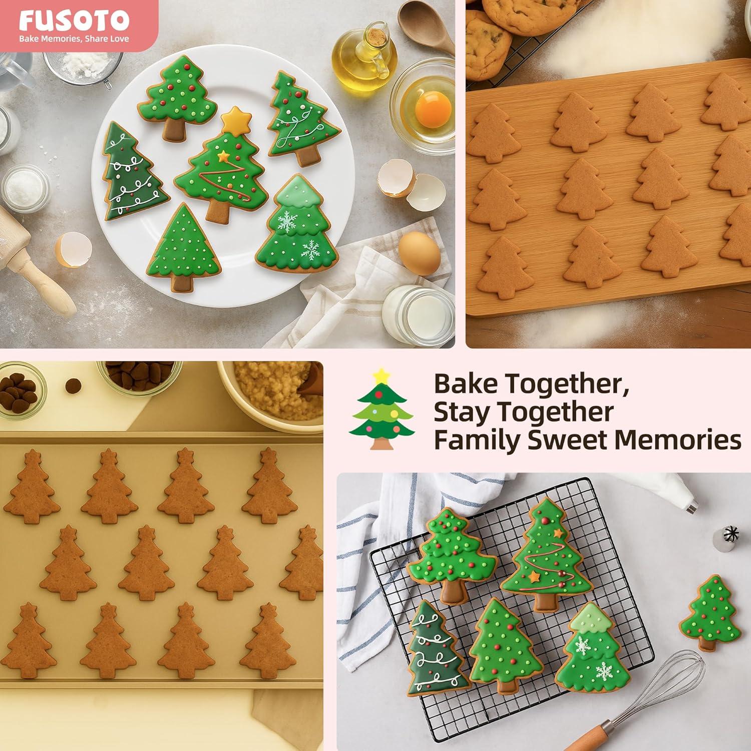 Juego de 6 Cortadores de Galletas FUSOTO en Acero Inoxidable