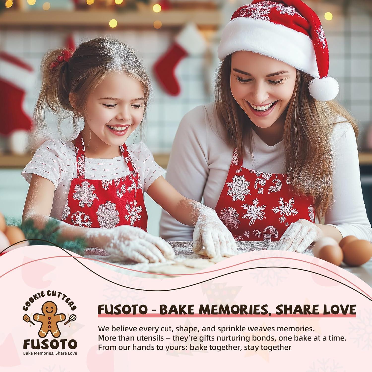 Juego de 6 Cortadores de Galletas FUSOTO en Acero Inoxidable