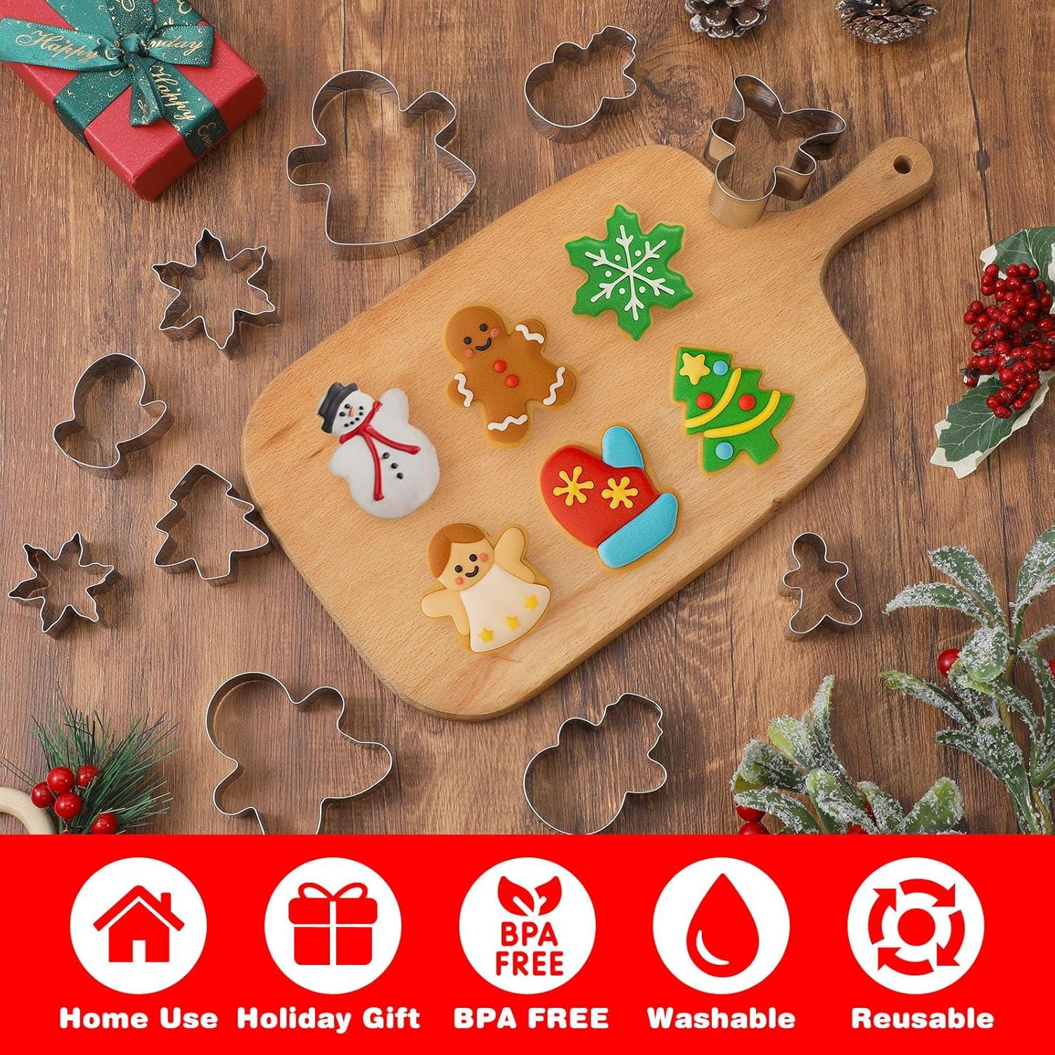 Juego de Cortadores de Galletas de Navidad Prasacco 18 Piezas