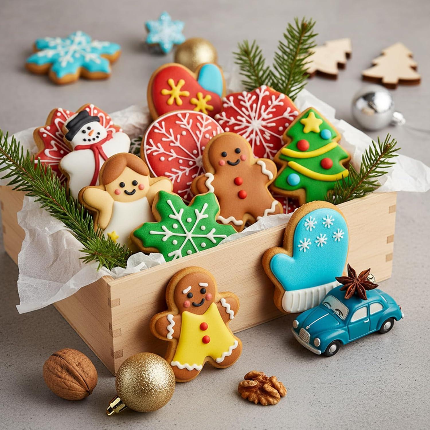 Juego de Cortadores de Galletas de Navidad Prasacco 18 Piezas