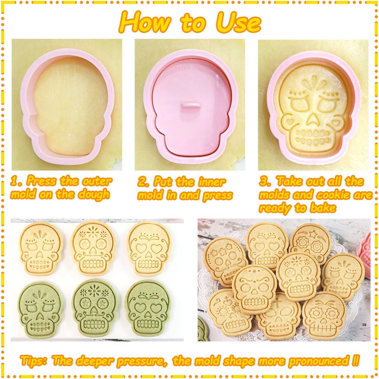 Juego de Cortadores de Galletas Calavera Lutoku 10 Piezas PP