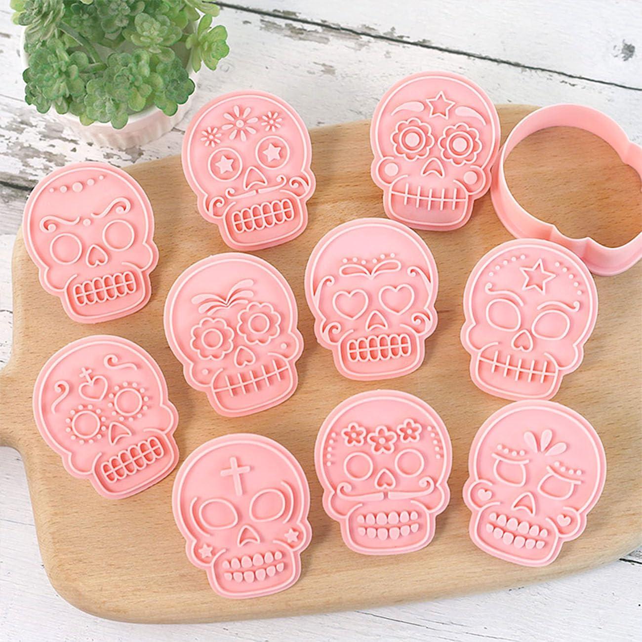 Juego de Cortadores de Galletas Calavera Lutoku 10 Piezas PP