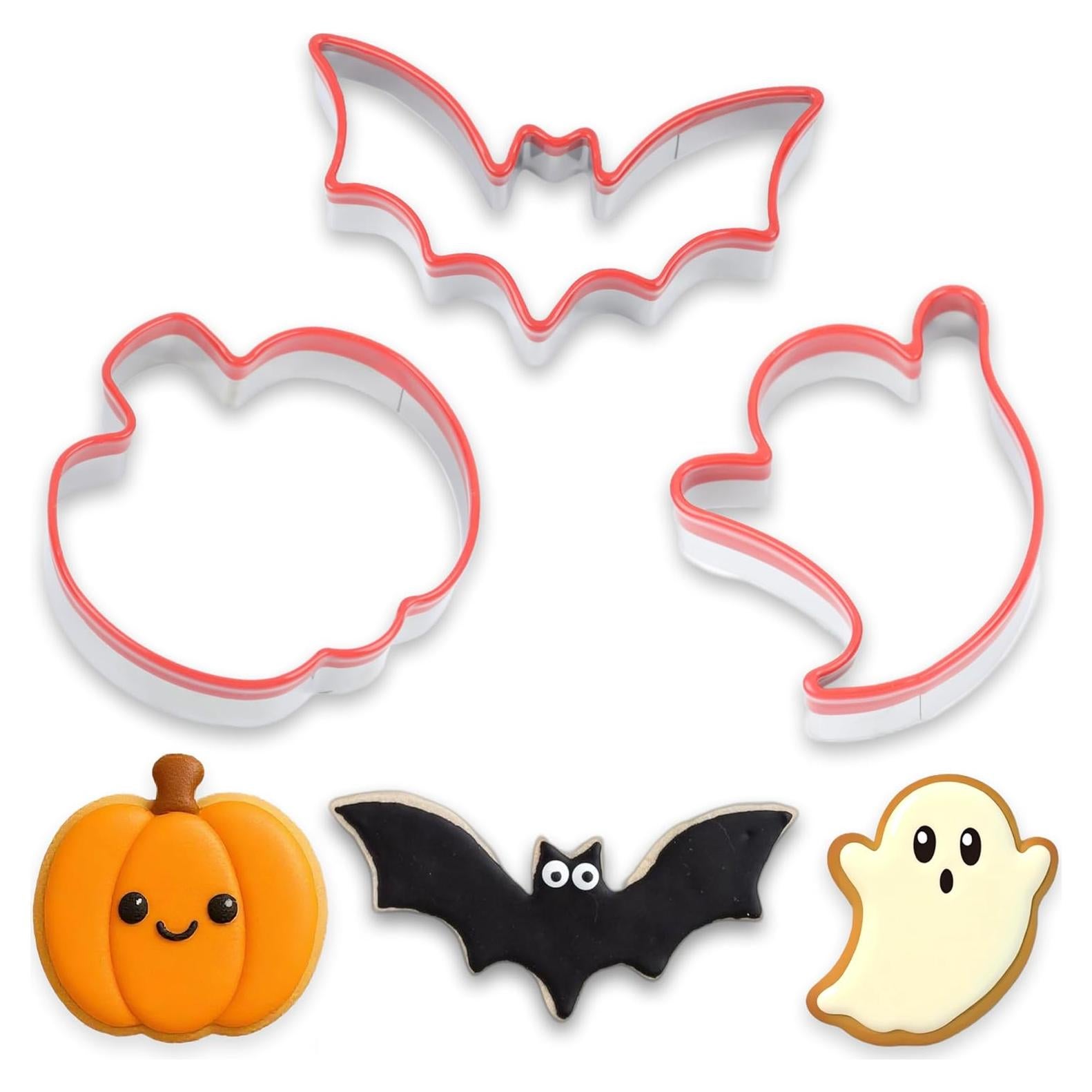 Cortadores de Galletas Halloween COOKIEQUE - 3 Piezas Acero Inoxidable