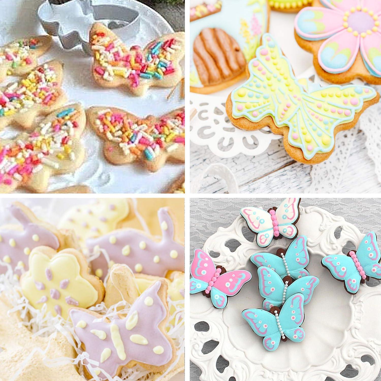 Juego de Cortadores de Galletas Mariposa ENBRWAS 5 Piezas Acero Inoxidable