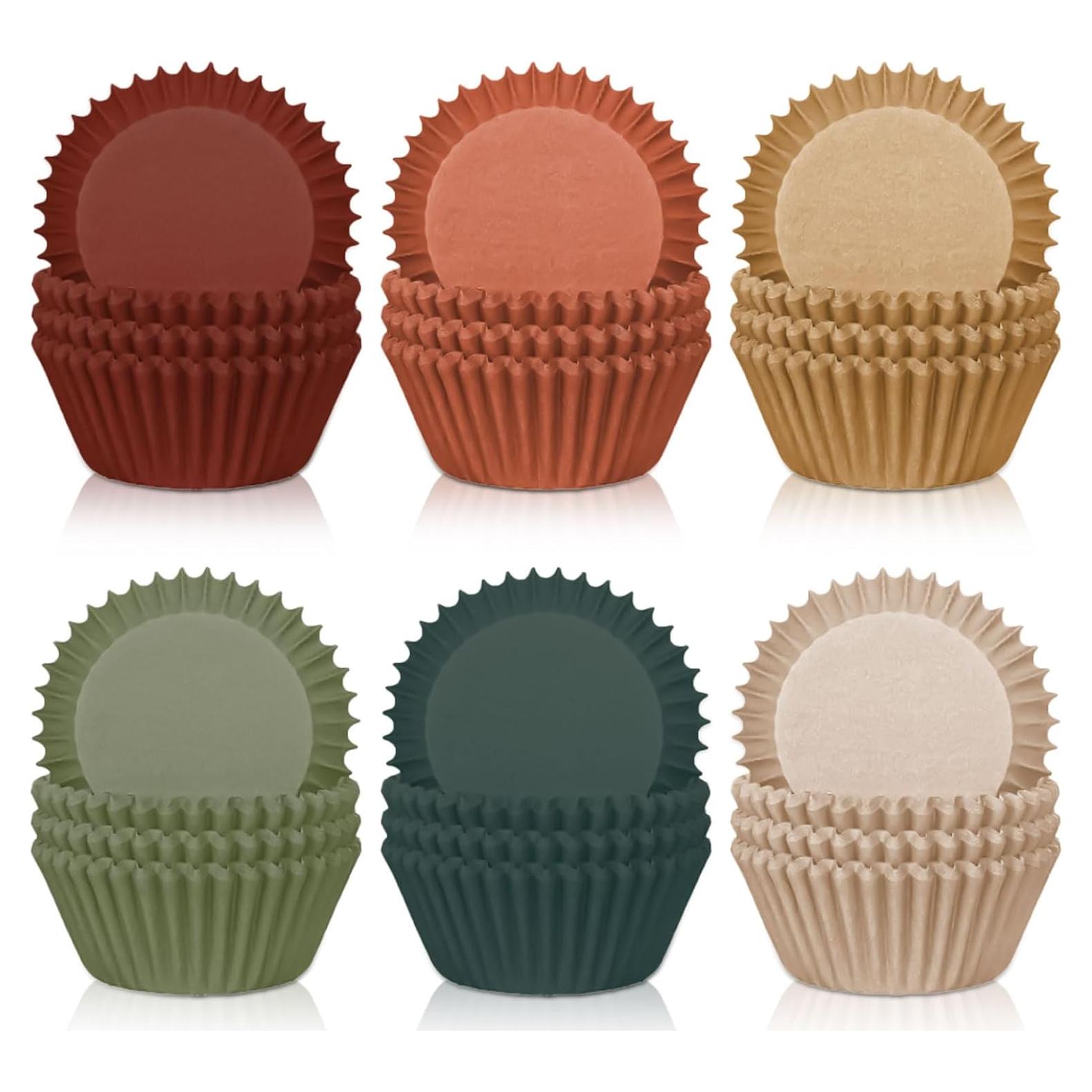 Forros de Cupcake Otoñales Whaline 300 Pcs 5.08 cm