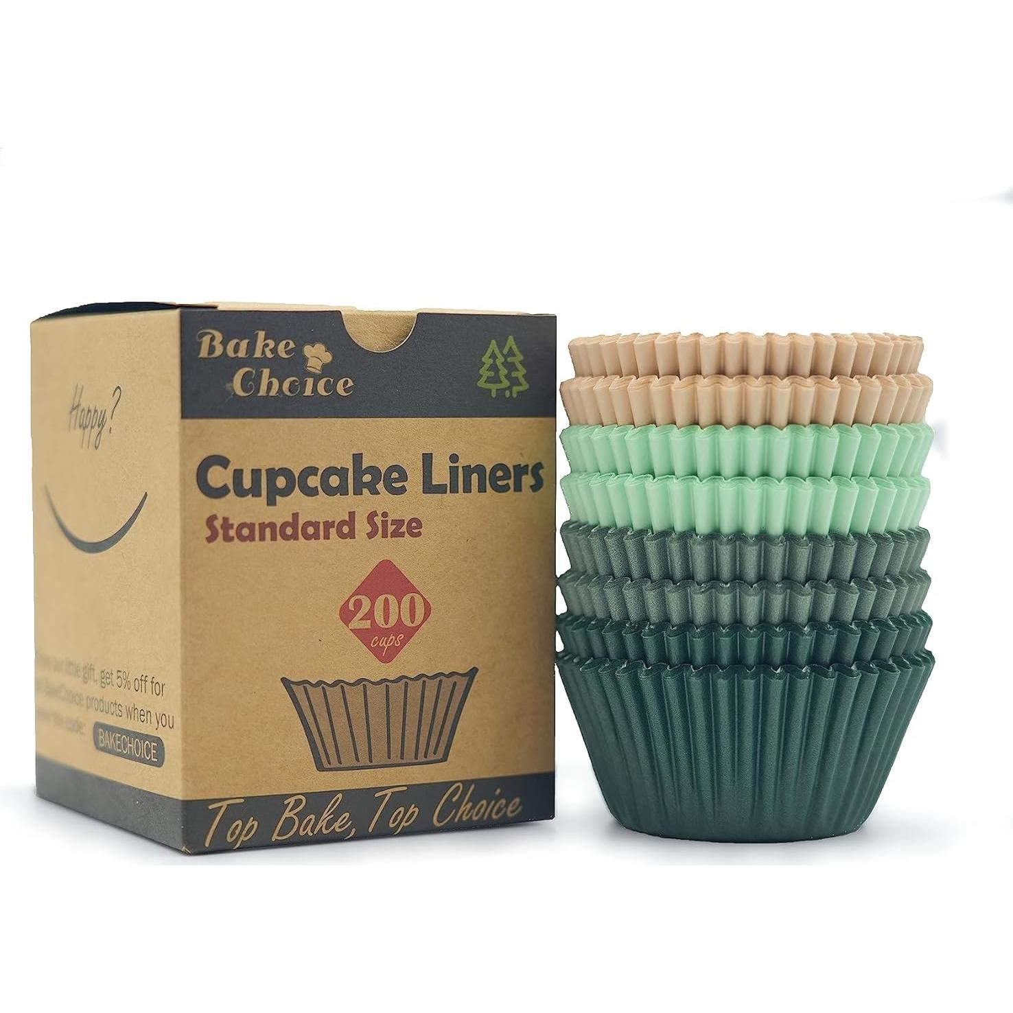 Forros para Cupcake Bake Choice 200 Pcs Papel Pergamino