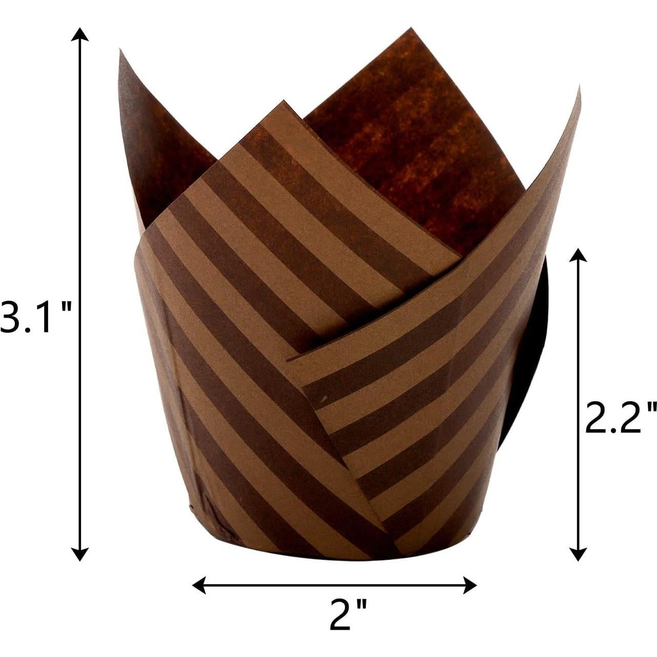 Set de 300 Forros de Cupcake Tulipán Lawei - Papel Resistente