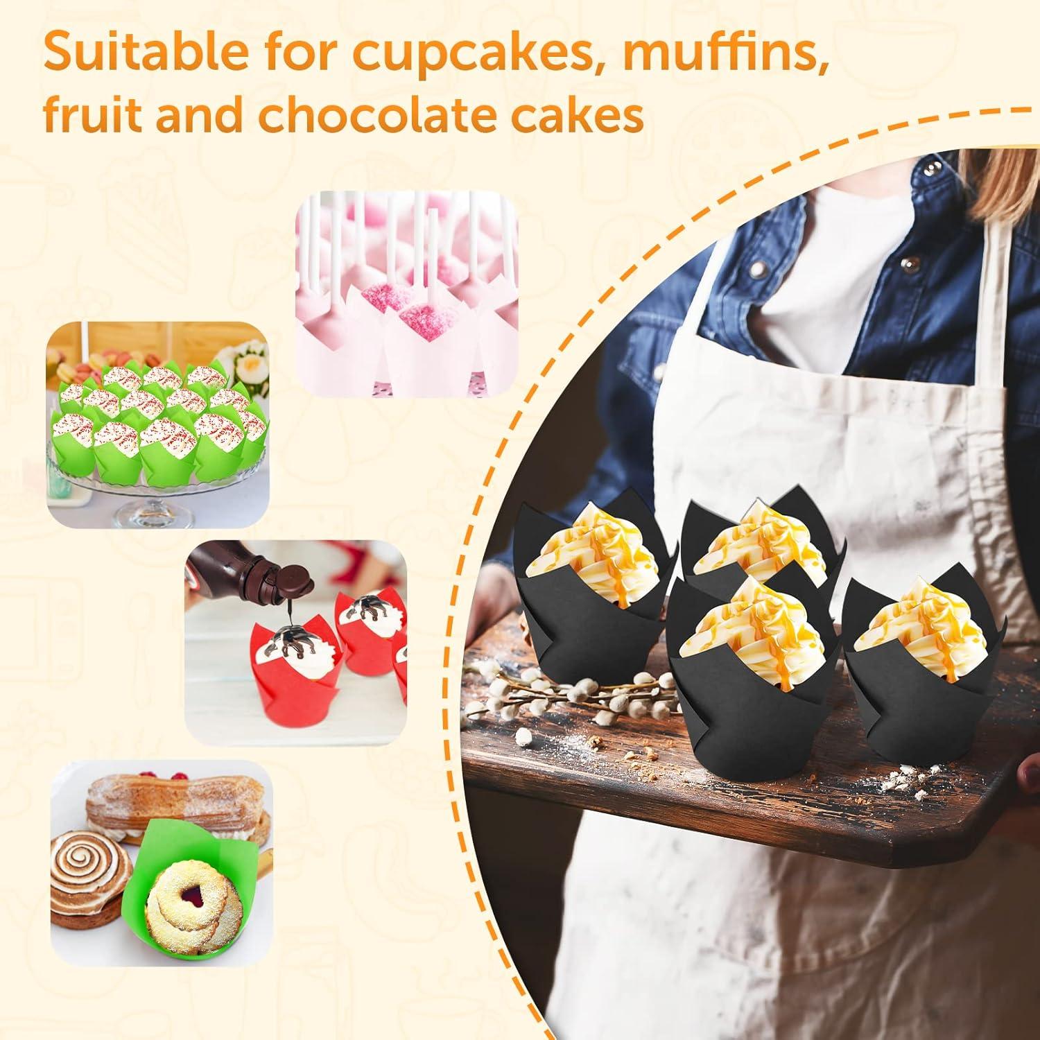 Tazas para Hornear Tulipán Xinlife 100 Unidades Antigrasa