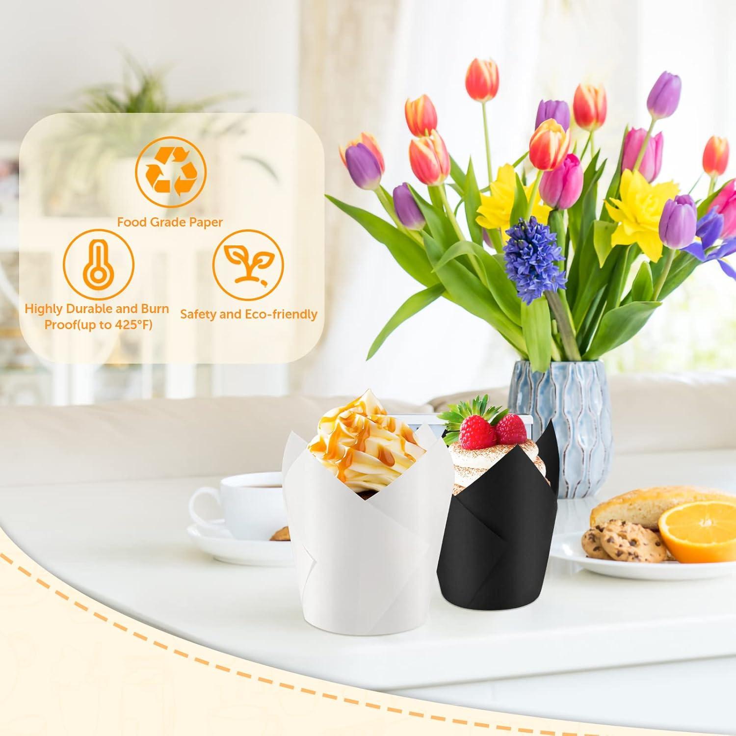 Tazas para Hornear Tulipán Xinlife 100 Unidades Antigrasa