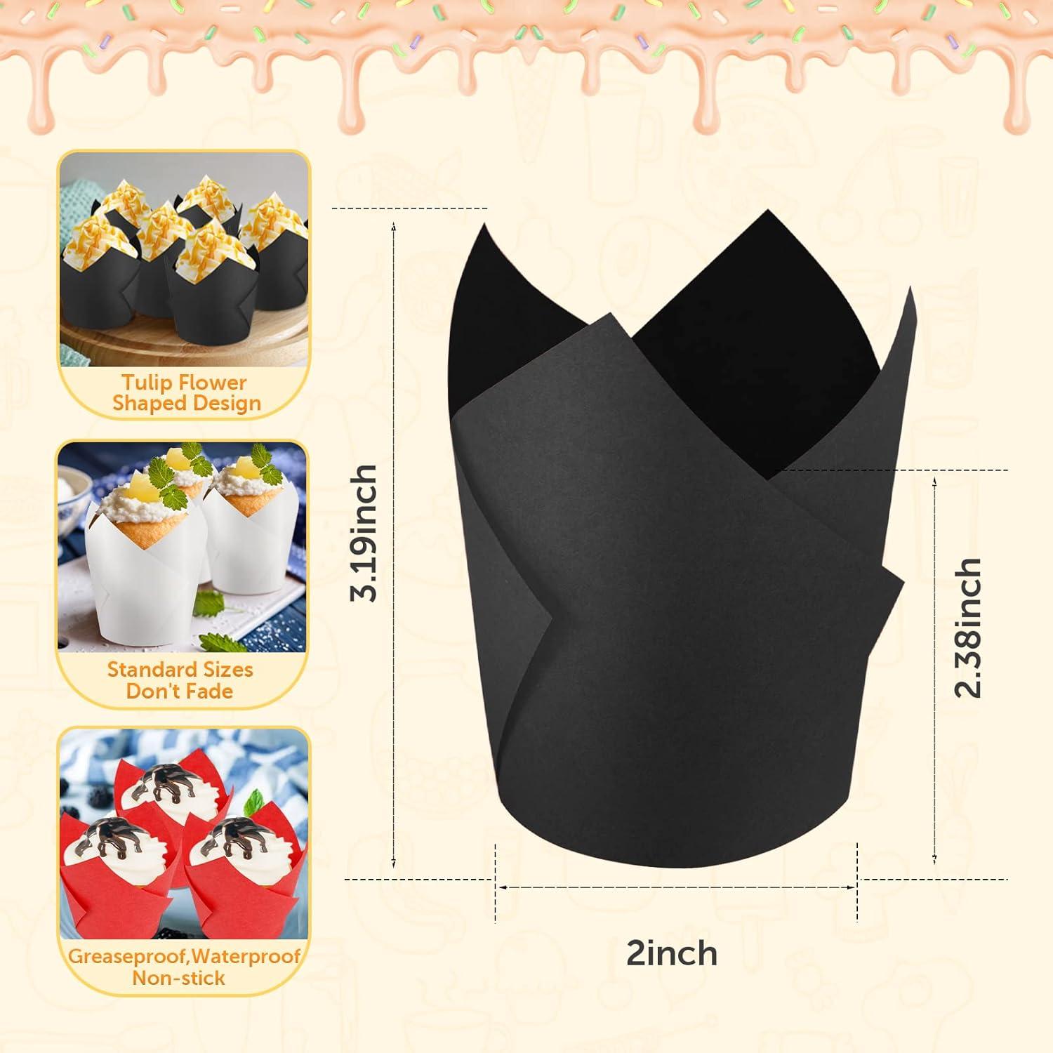 Tazas para Hornear Tulipán Xinlife 100 Unidades Antigrasa