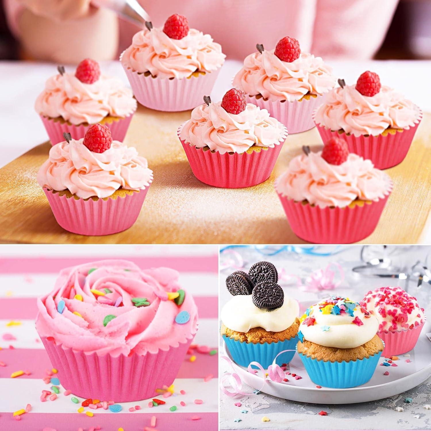 Forros de Cupcake SANNIX 450pcs Coloridos 5cm Arcoíris