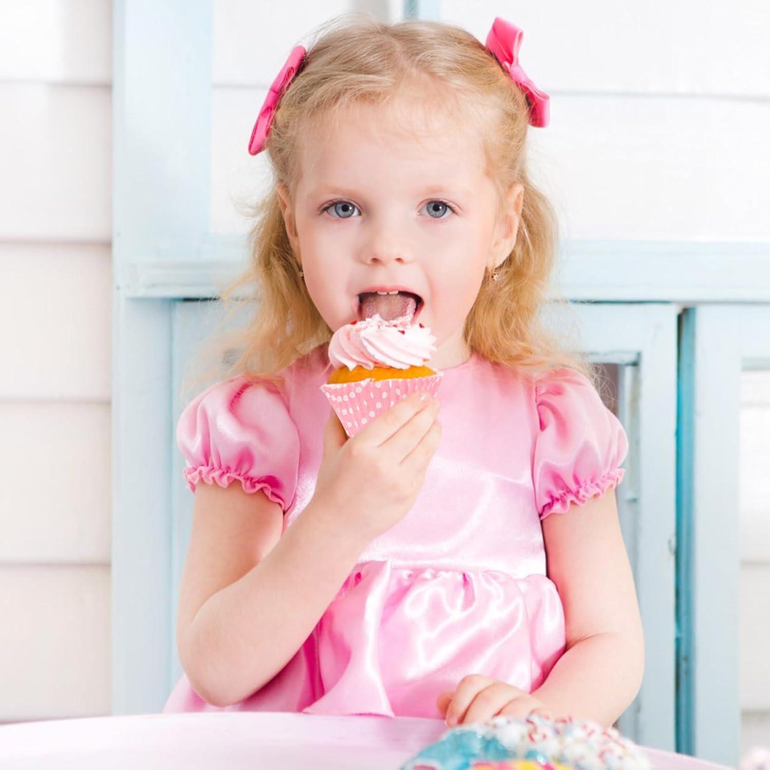 Forros de Cupcake Desechables JEPELUS 100pcs Lunares 5cm