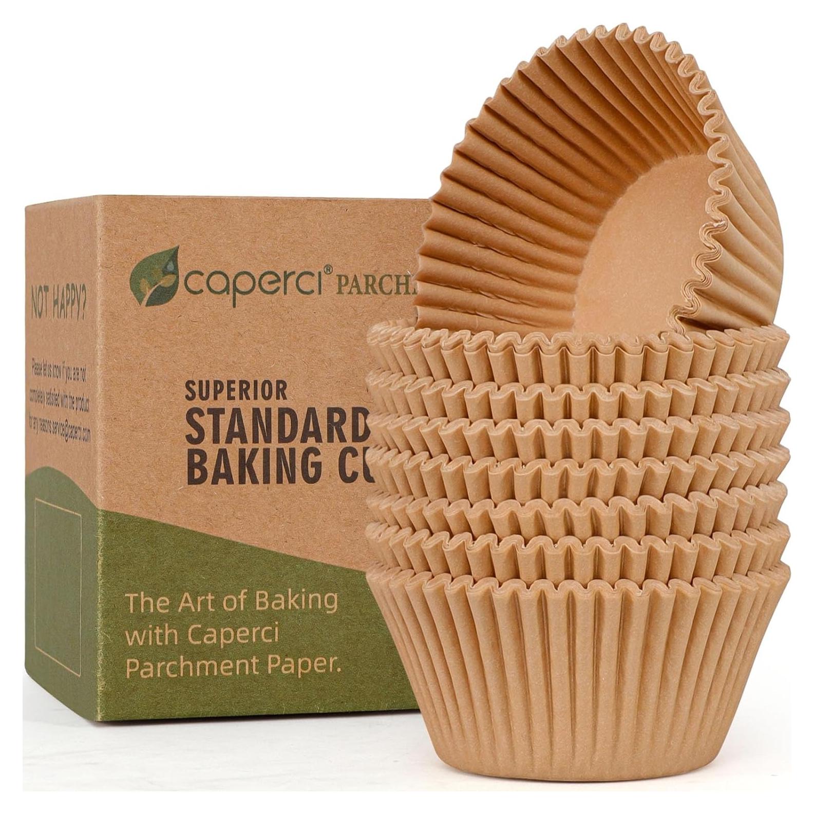 Caperci 225 Forros de Parchment para Cupcakes Estándar 7 cm