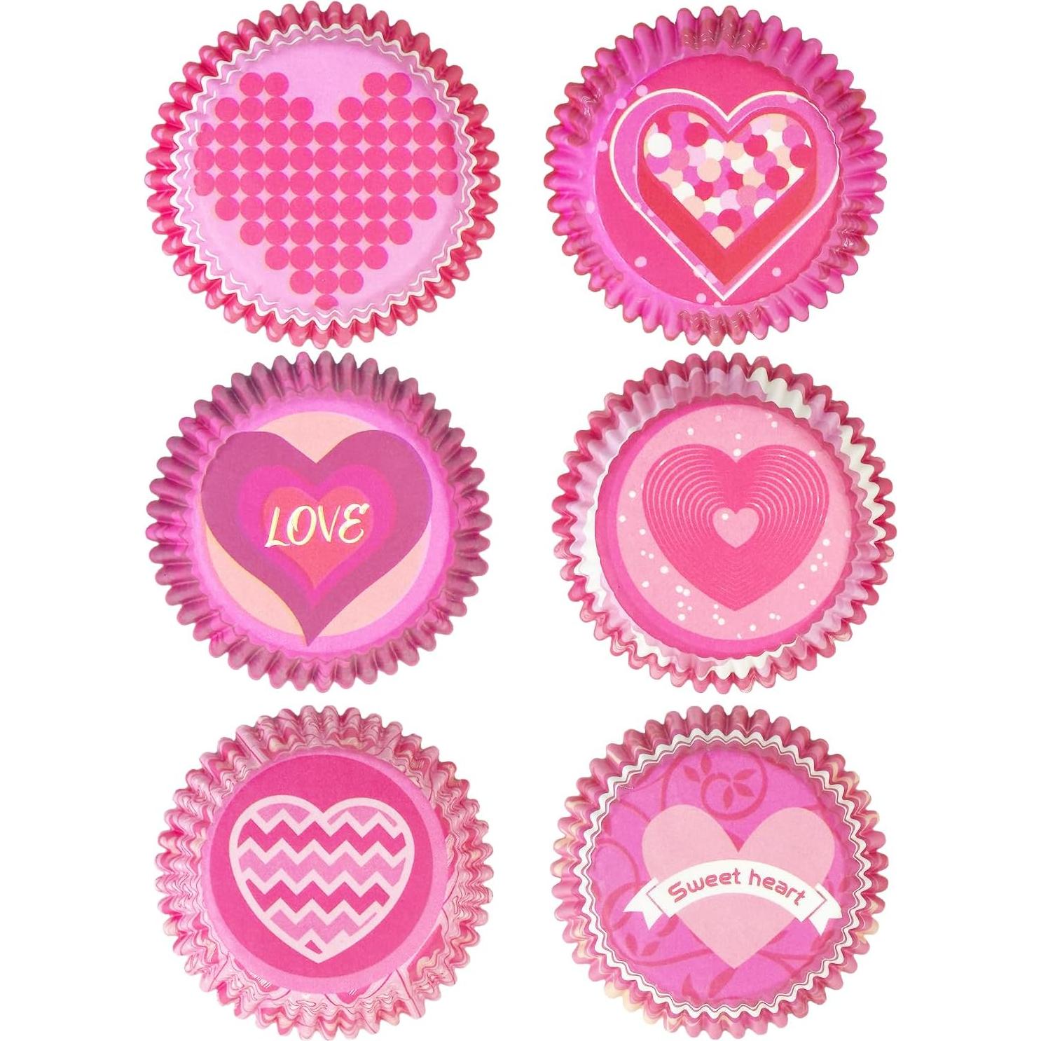 Forros de Cupcake San Valentín 300PCS qiqee Mini Corazón