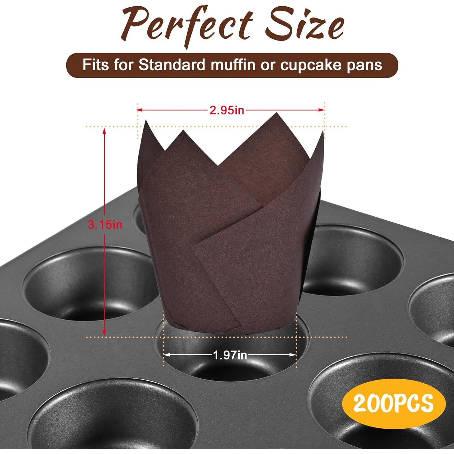 Forros de Cupcake Tulipán Vacnkoy 200 Unidades Biodegradables