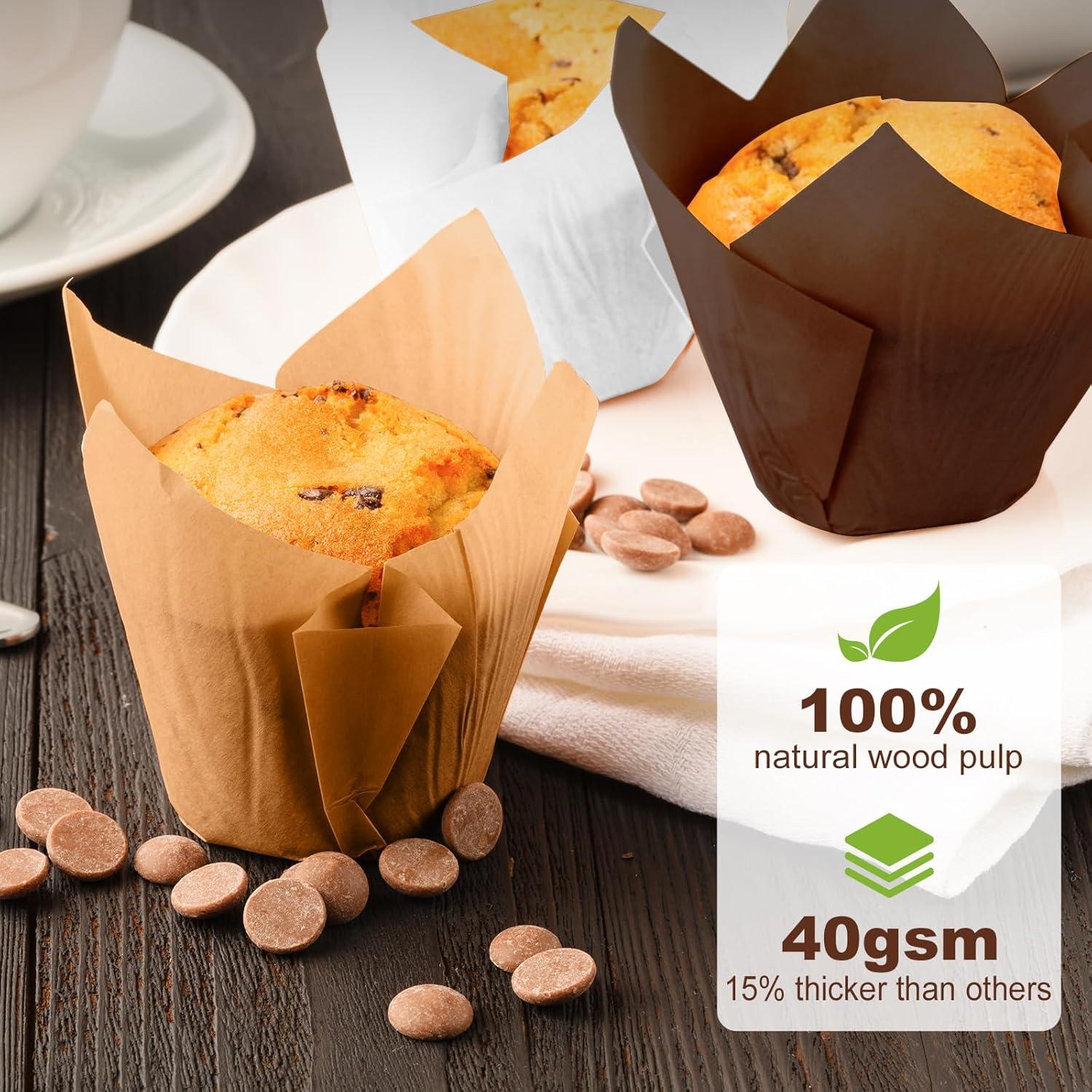 Forros de Cupcake Tulipán Vacnkoy 200 Unidades Biodegradables