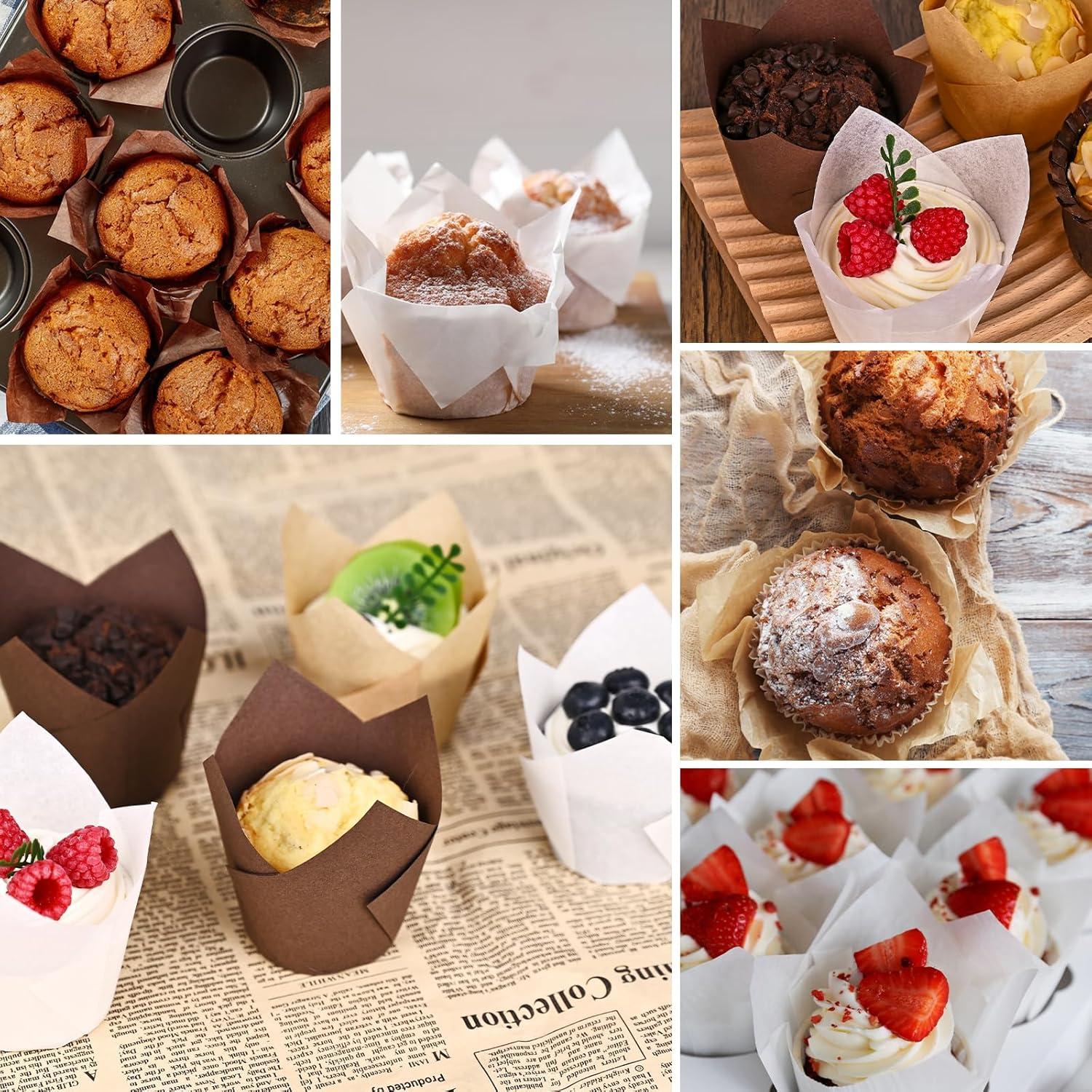 Forros de Cupcake Tulipán Vacnkoy 200 Unidades Biodegradables