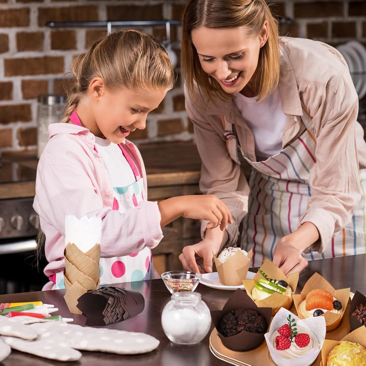 Forros de Cupcake Tulipán Vacnkoy 200 Unidades Biodegradables