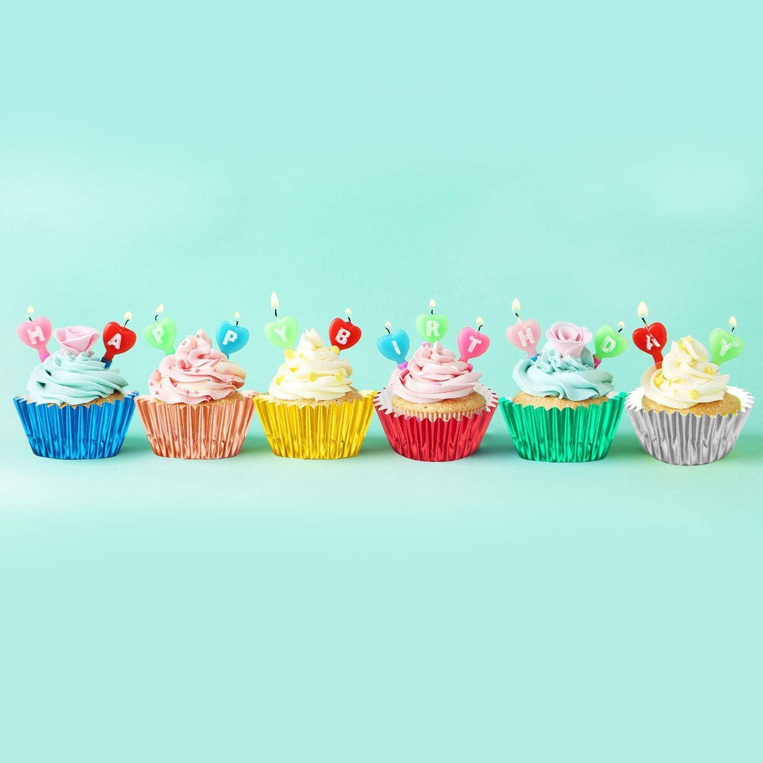 Forros de Papel para Cupcakes Sumind 400 Piezas 10 Colores