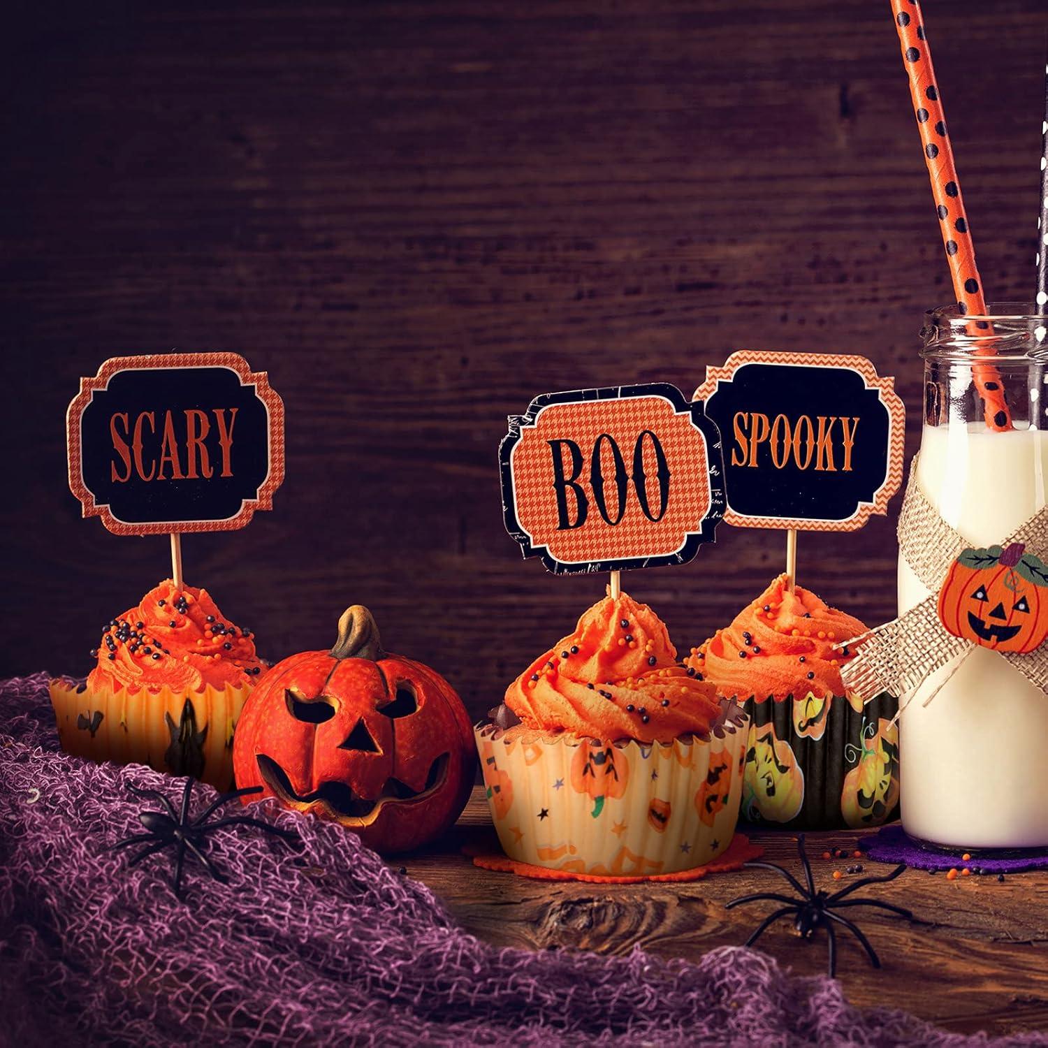 Forros para Cupcakes de Halloween Patelai 600 Piezas Multicolor