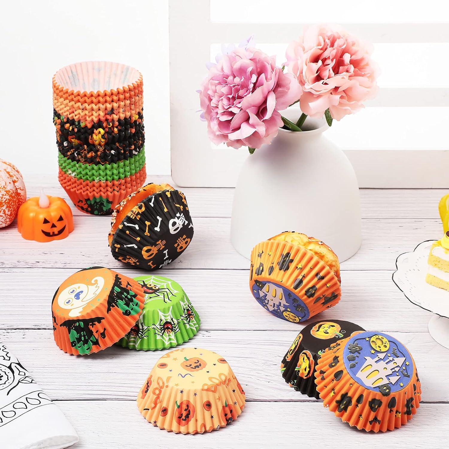 Forros para Cupcakes de Halloween Patelai 600 Piezas Multicolor