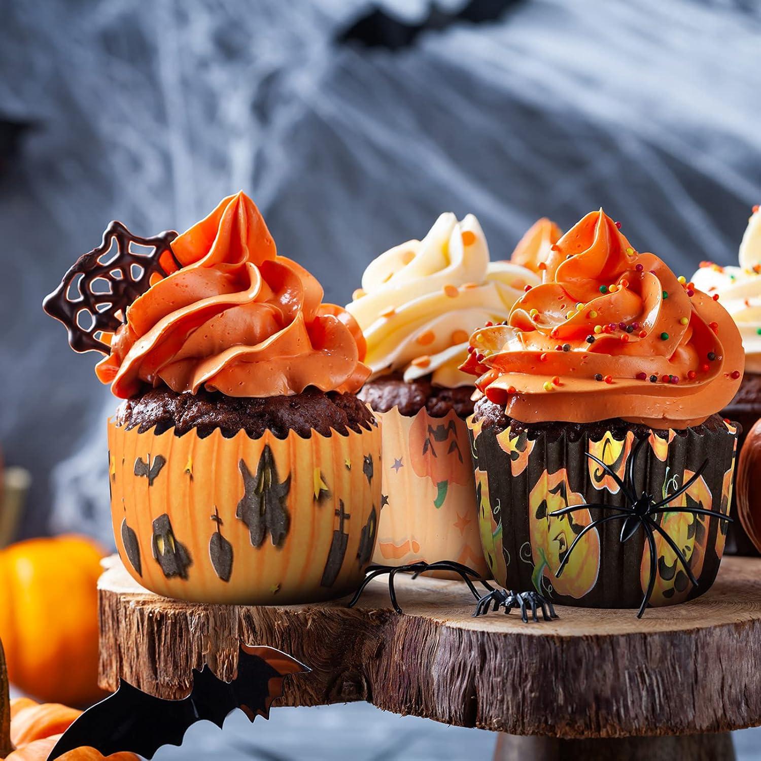 Forros para Cupcakes de Halloween Patelai 600 Piezas Multicolor