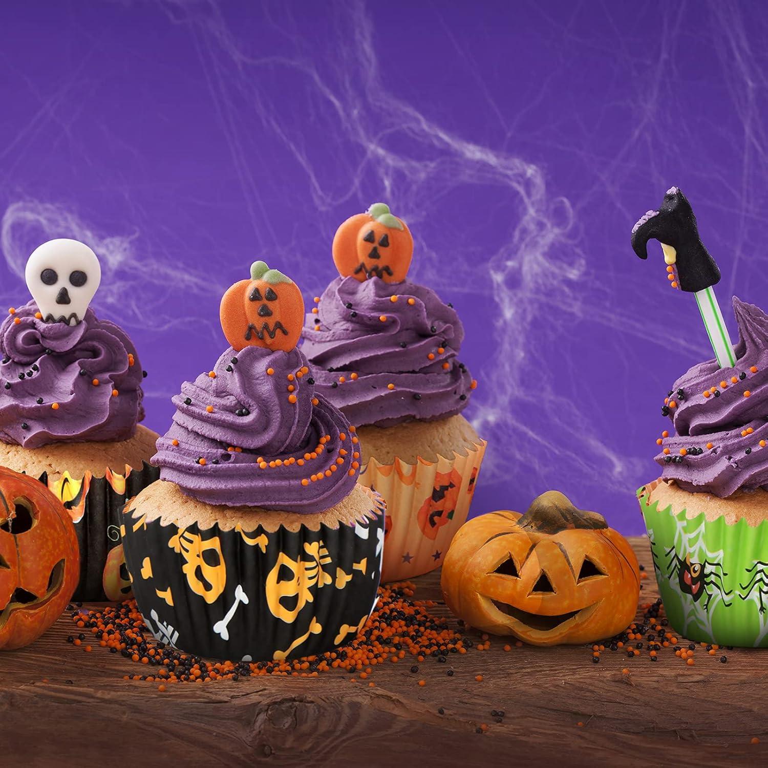 Forros para Cupcakes de Halloween Patelai 600 Piezas Multicolor