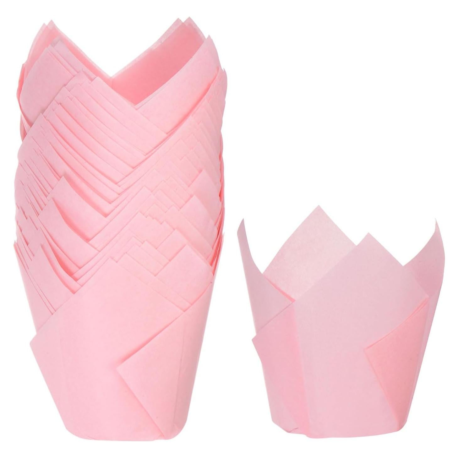 50 Piezas Forros de Cupcake Tulipán HARFINGTON Rosa