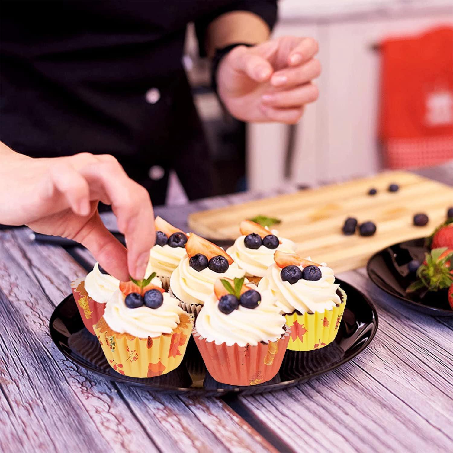 Forros de Cupcake Mini ZCCLINN - 600 Piezas Otoño