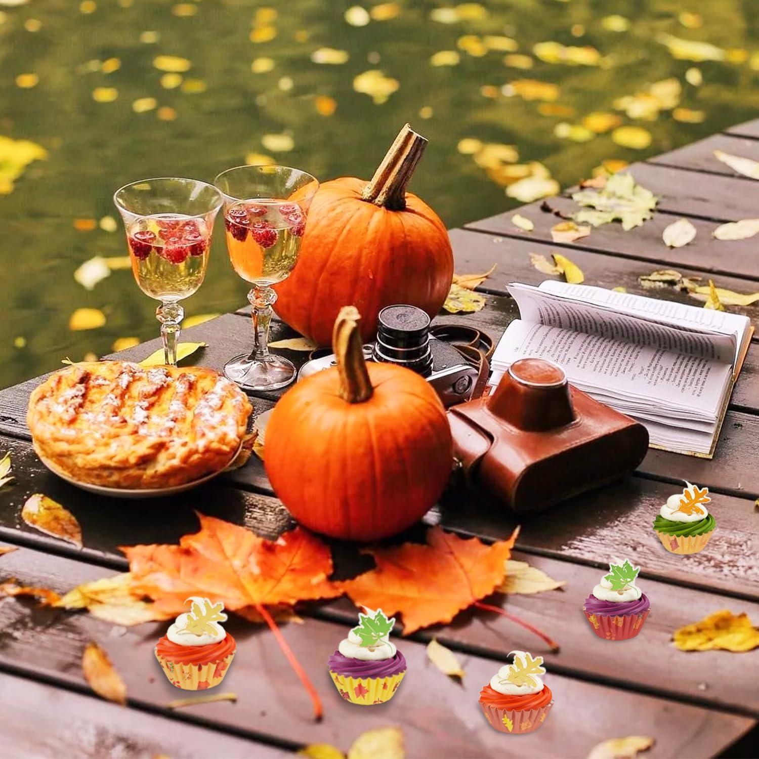 Forros de Cupcake Mini ZCCLINN - 600 Piezas Otoño