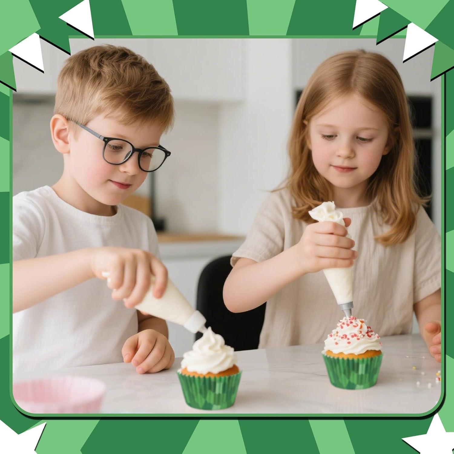 300 Forros de Cupcake Verde SAVITA, Papel, 3cm Altura