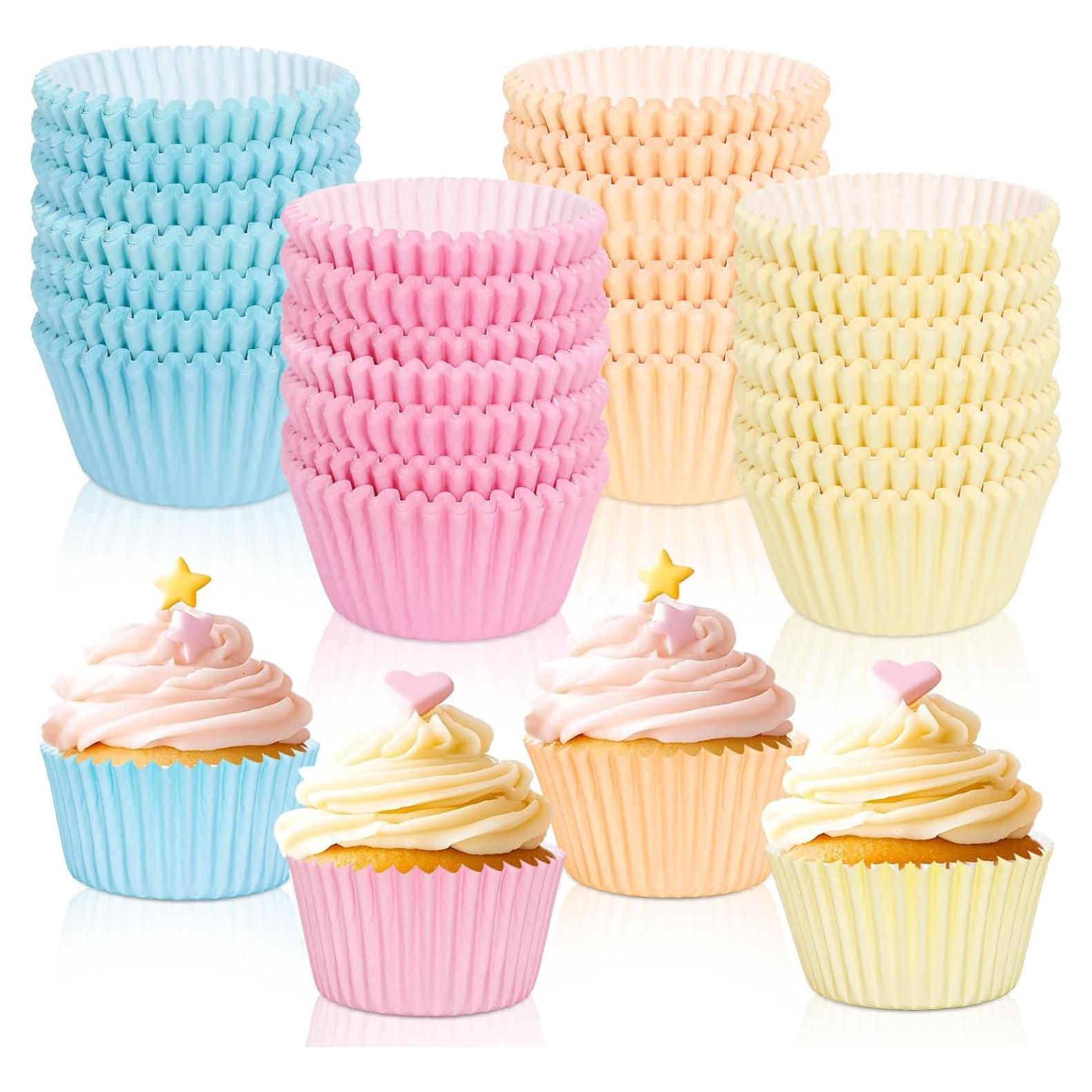 400 Forros de Cupcake Coloridos FYSUIMU 5.08 cm Desechables