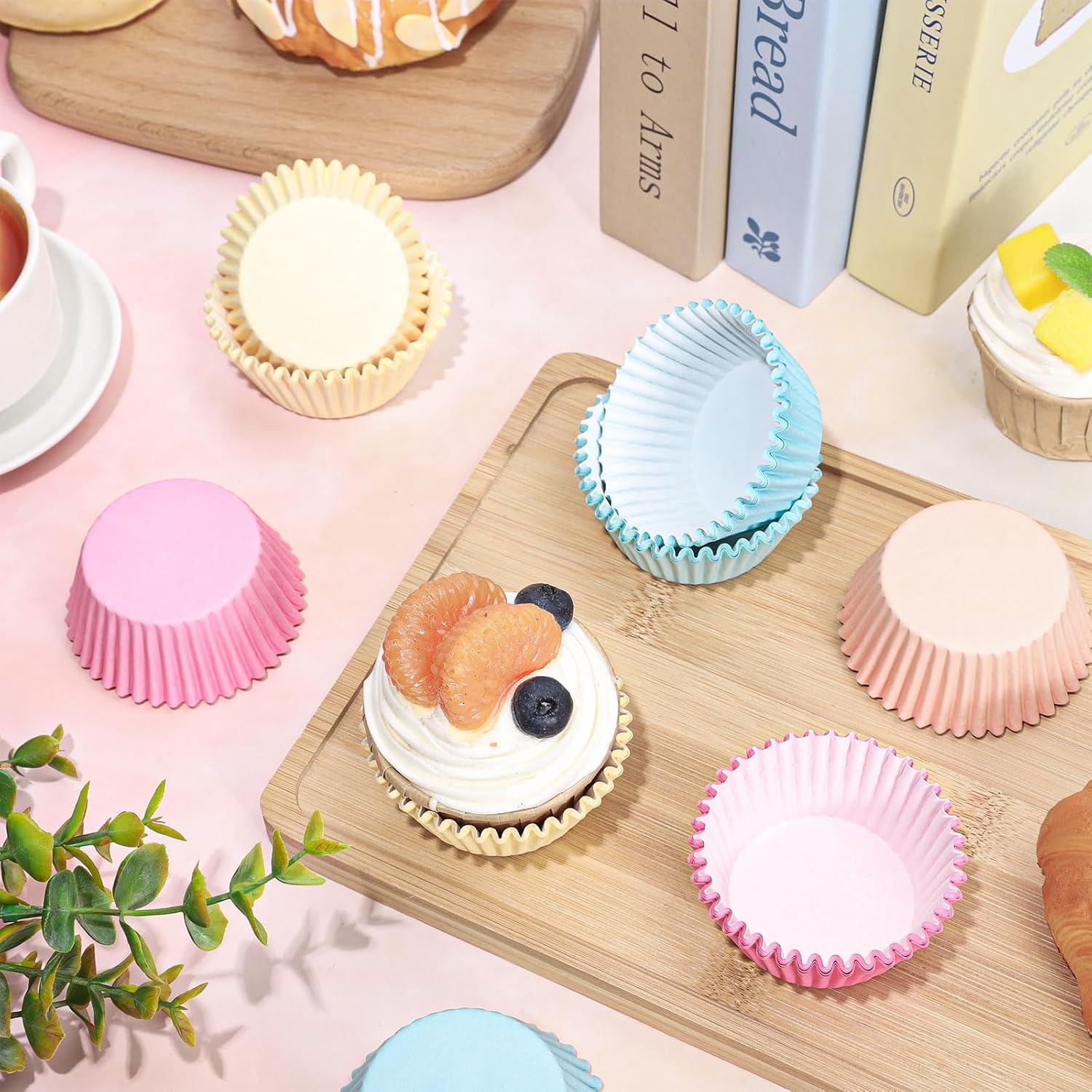 400 Forros de Cupcake Coloridos FYSUIMU 5.08 cm Desechables