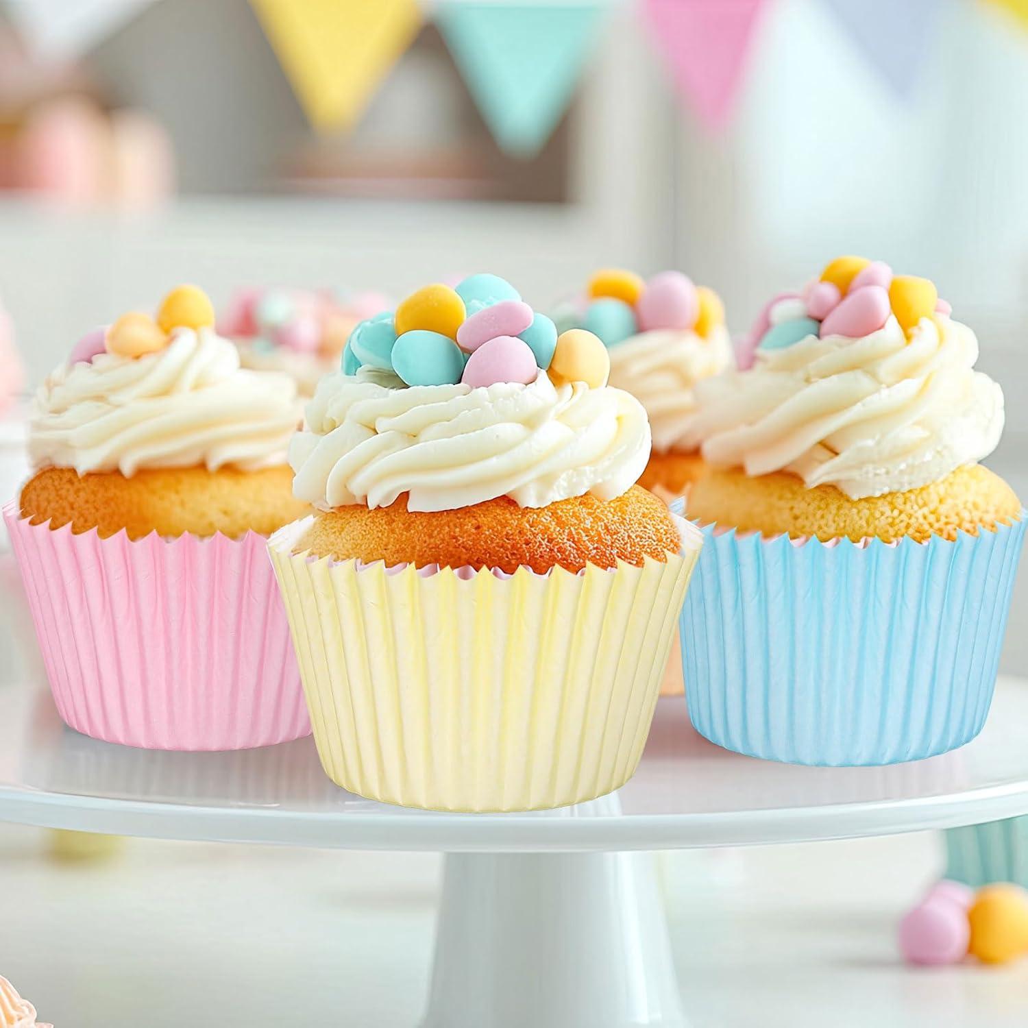 400 Forros de Cupcake Coloridos FYSUIMU 5.08 cm Desechables