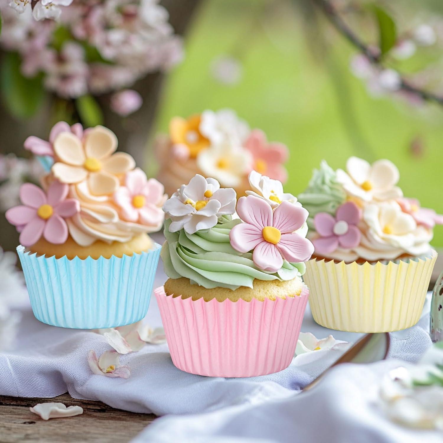 400 Forros de Cupcake Coloridos FYSUIMU 5.08 cm Desechables